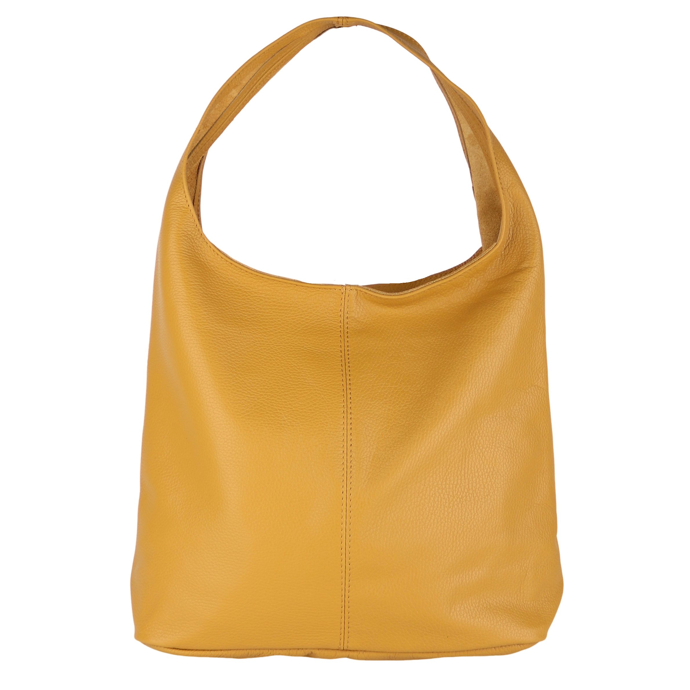 Beuteltasche aus Echtleder, Made in Italy, Shopper Tasche