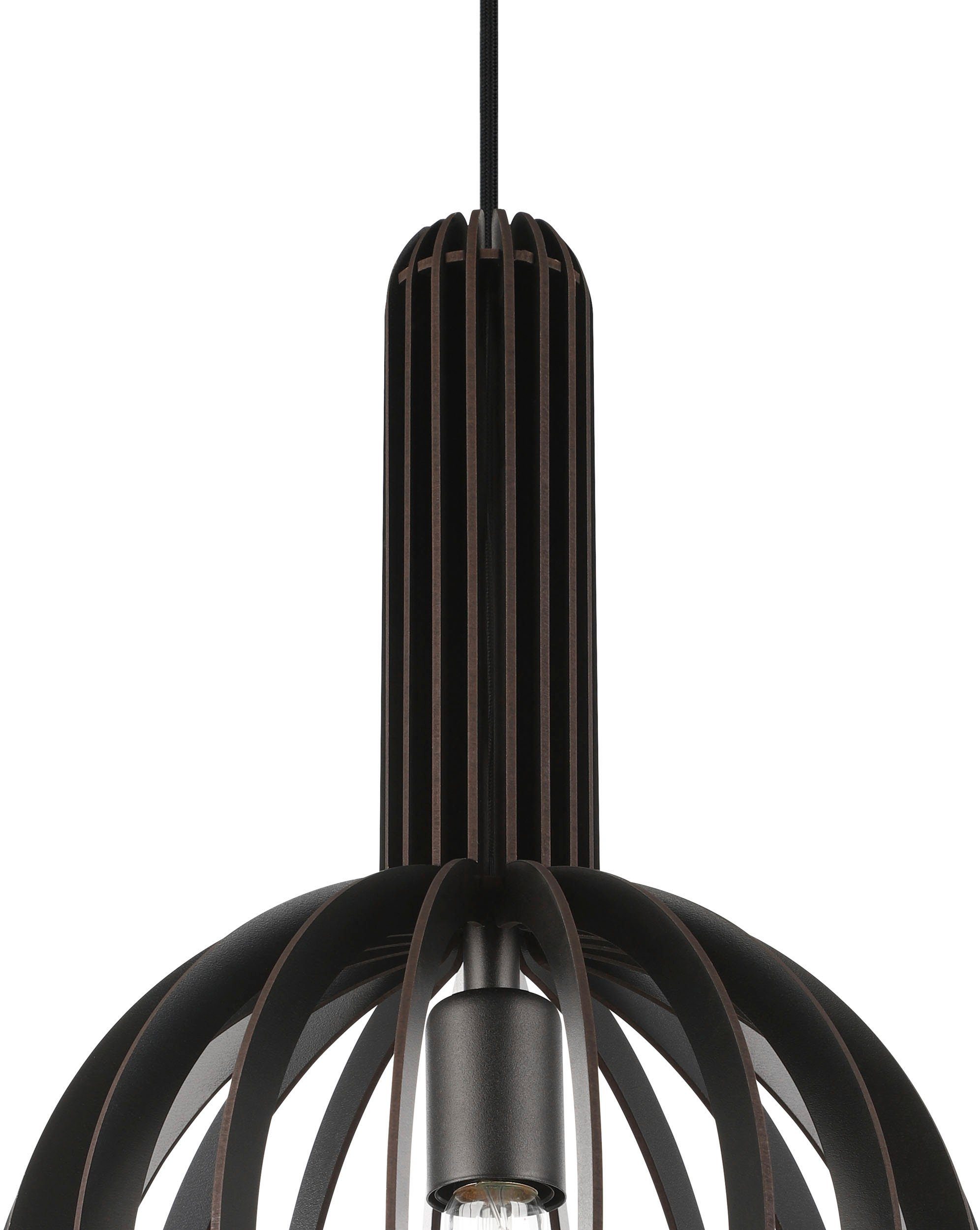 EGLO Hängeleuchte VELASCO, E27 aus Leuchtmittel, Leuchtmittel 40W in schwarz - Hängeleuchte - exkl. ohne Stahl wechselbar