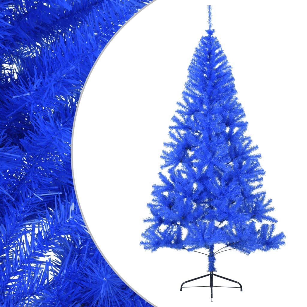 240 Blau cm Weihnachtsbaum furnicato Künstlicher PVC Ständer Halb-Weihnachtsbaum mit Künstlicher