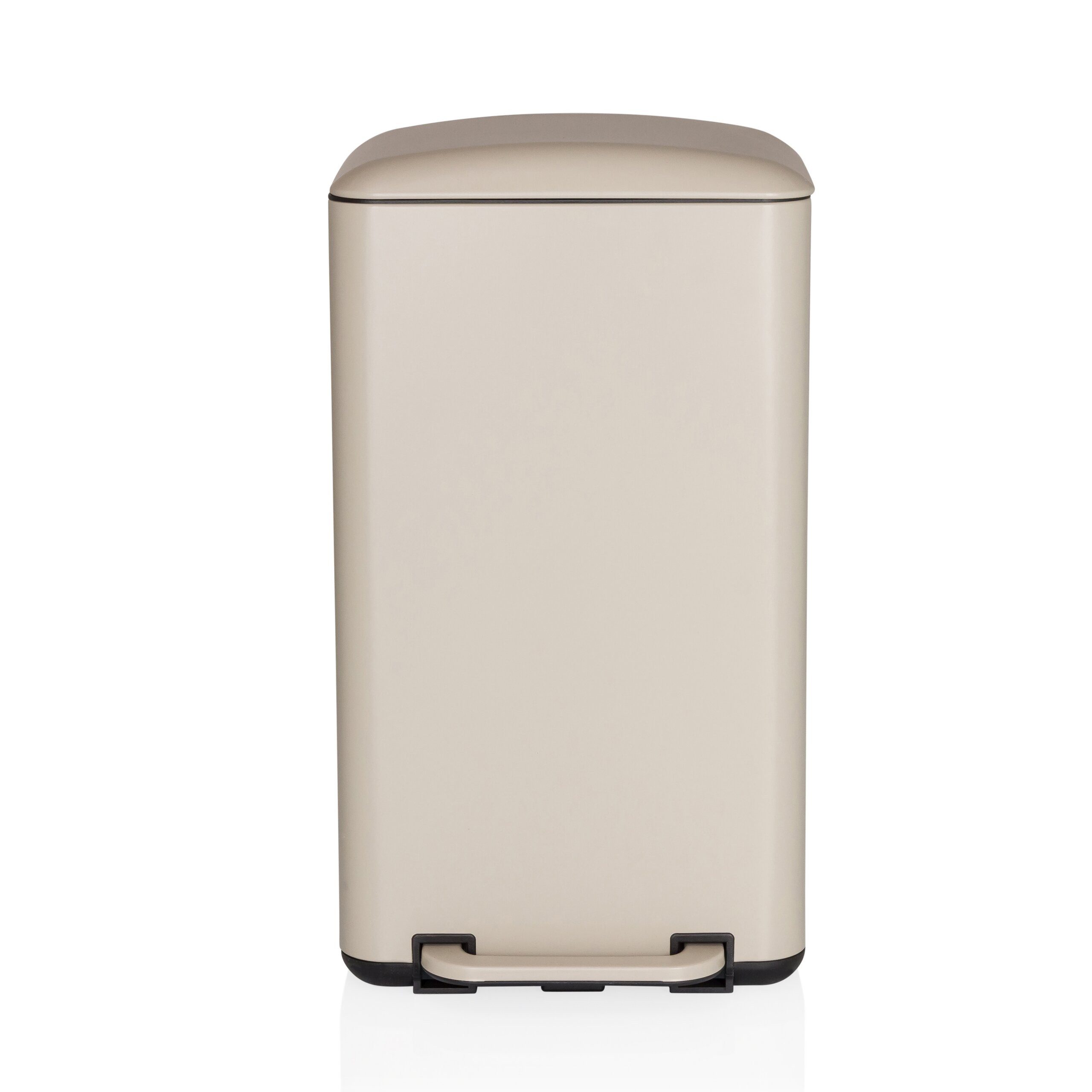hjh OFFICE Mülleimer CLEAN BEVA Abfalleimer, Treteimer 30 Liter mit Softclose, Abfalleimer Küche mit Deckel 30l
