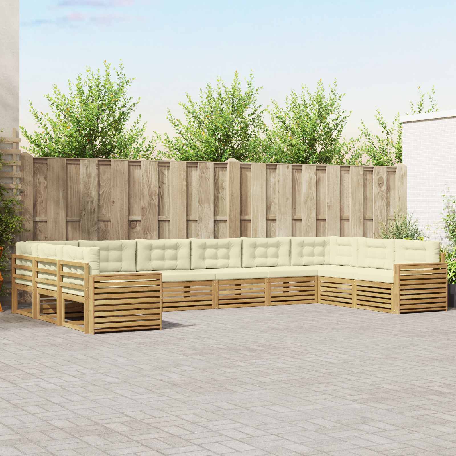 vidaXL Gartensofa Sofagarnituren 10 Stk., 10 Teile