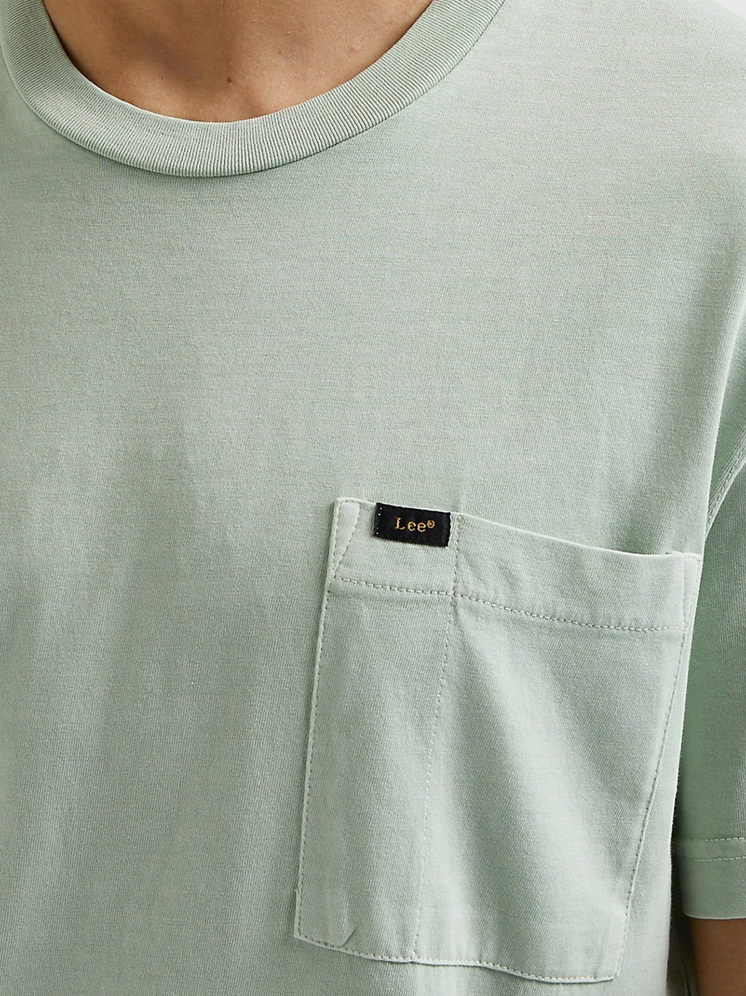 Lee® Rundhalsshirt Relaxed Fit - Relaxed Pocket Tee Mint Grün