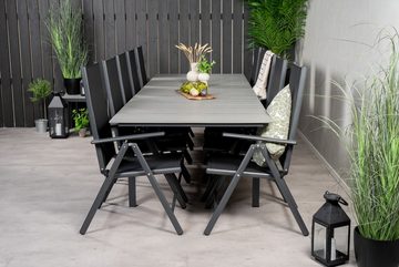 ebuy24 Garten-Essgruppe Levels Gartenset Tisch 100x229/310cm und 10 Stühle