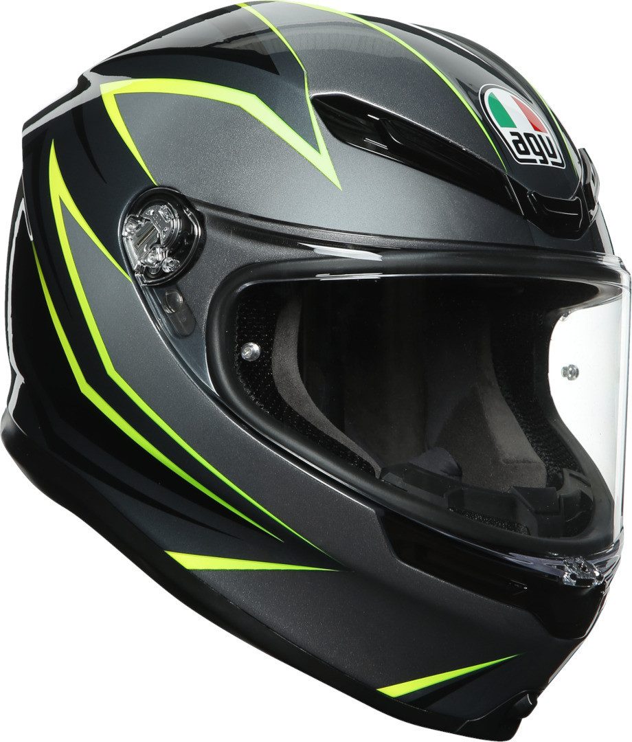 AGV Motorradhelm K-6 Flash Helm, vorbereitet für Kommunikationssystem,Notfallsystem-Polsterung (EQ