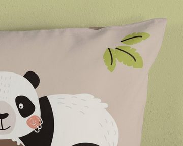 Kinderbettwäsche Panda, good morning, Renforcé, 2 teilig, 100% Baumwolle