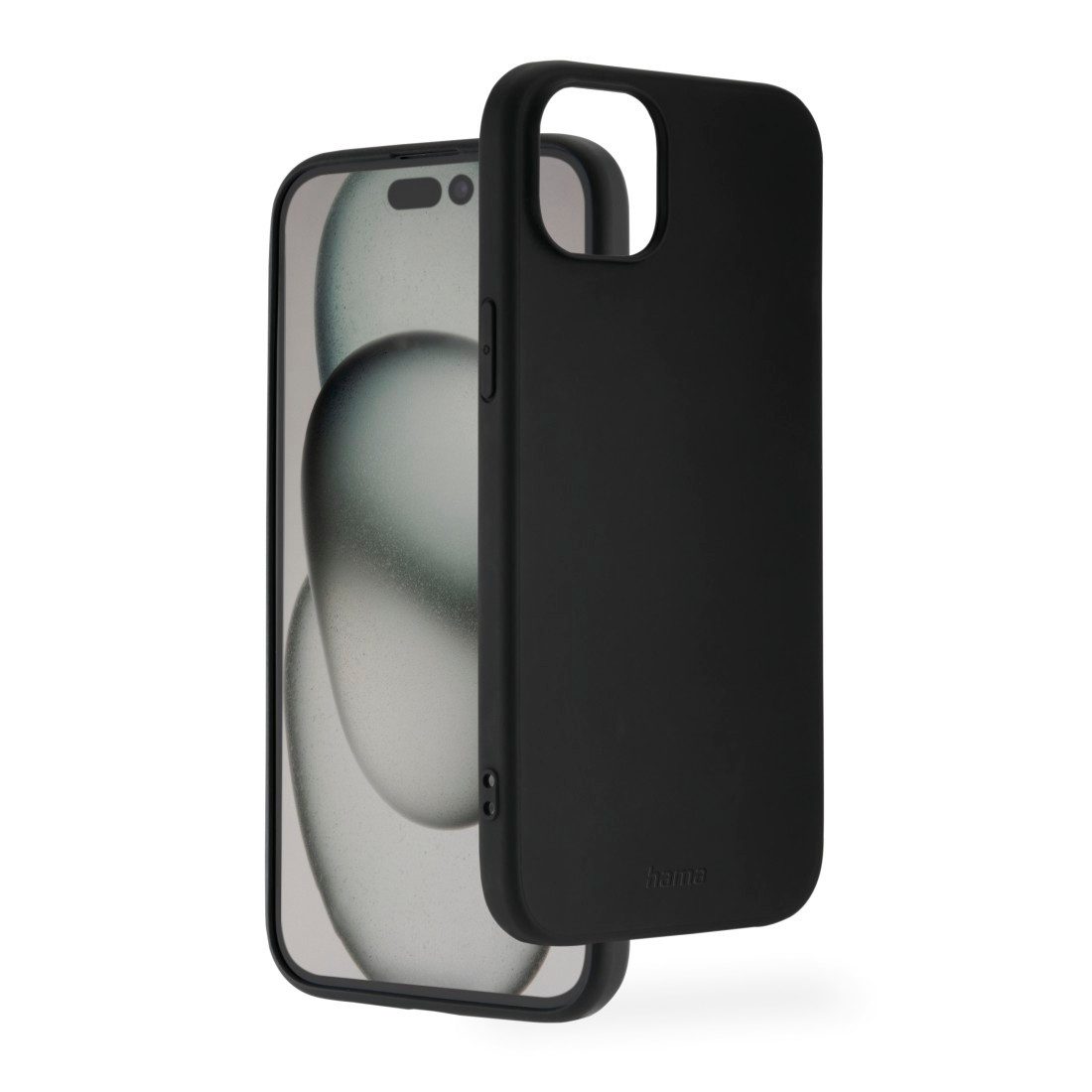 Hama Handyhülle Handyhülle MagCase "Fantastic Feel" für Apple iPhone 15, Schwarz, Kratzschutz und bezogene Seitentasten