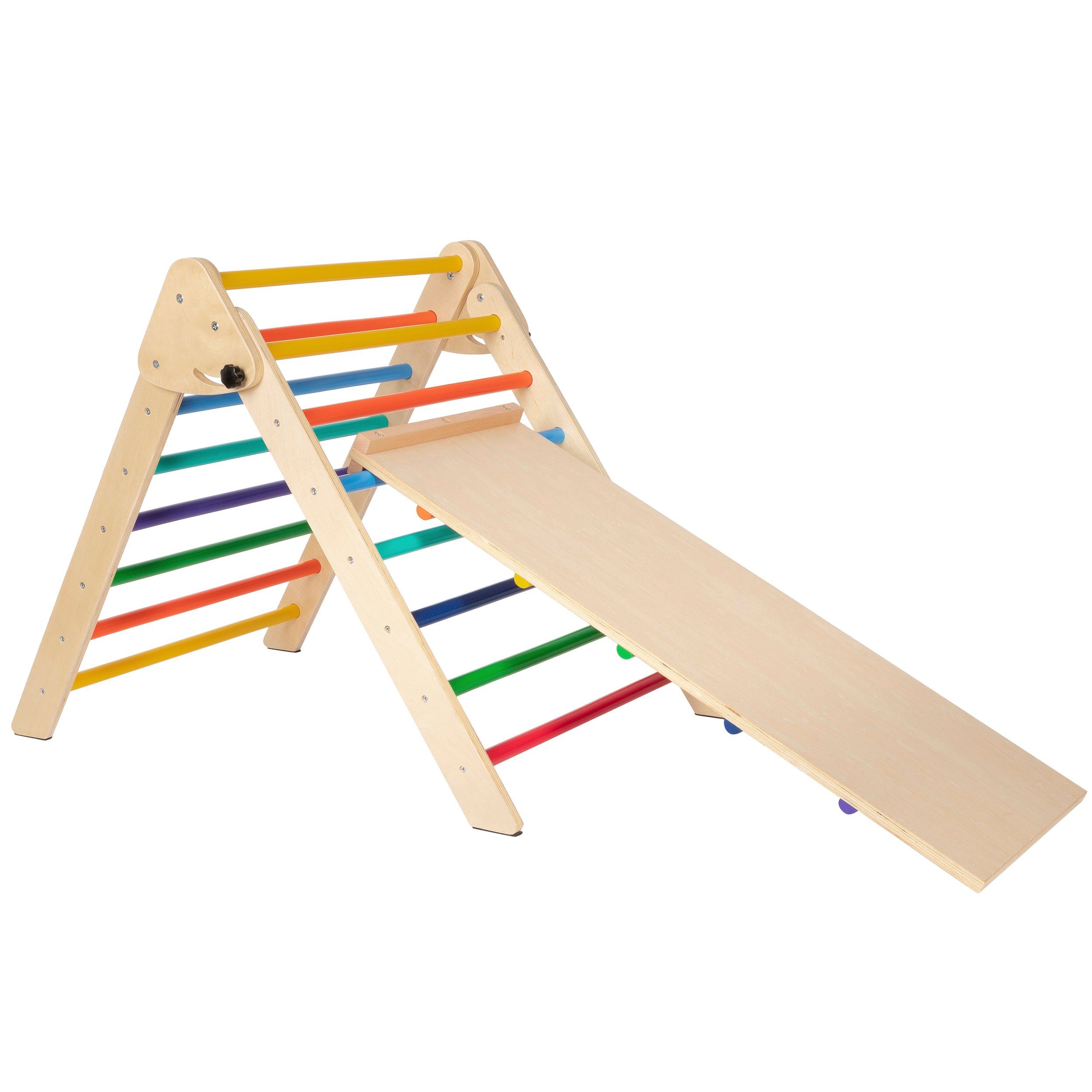 ONVAYA Klettergerüst Kletterdreieck mit Rutsche Pikler Art I Sprossendreiec günstig online kaufen