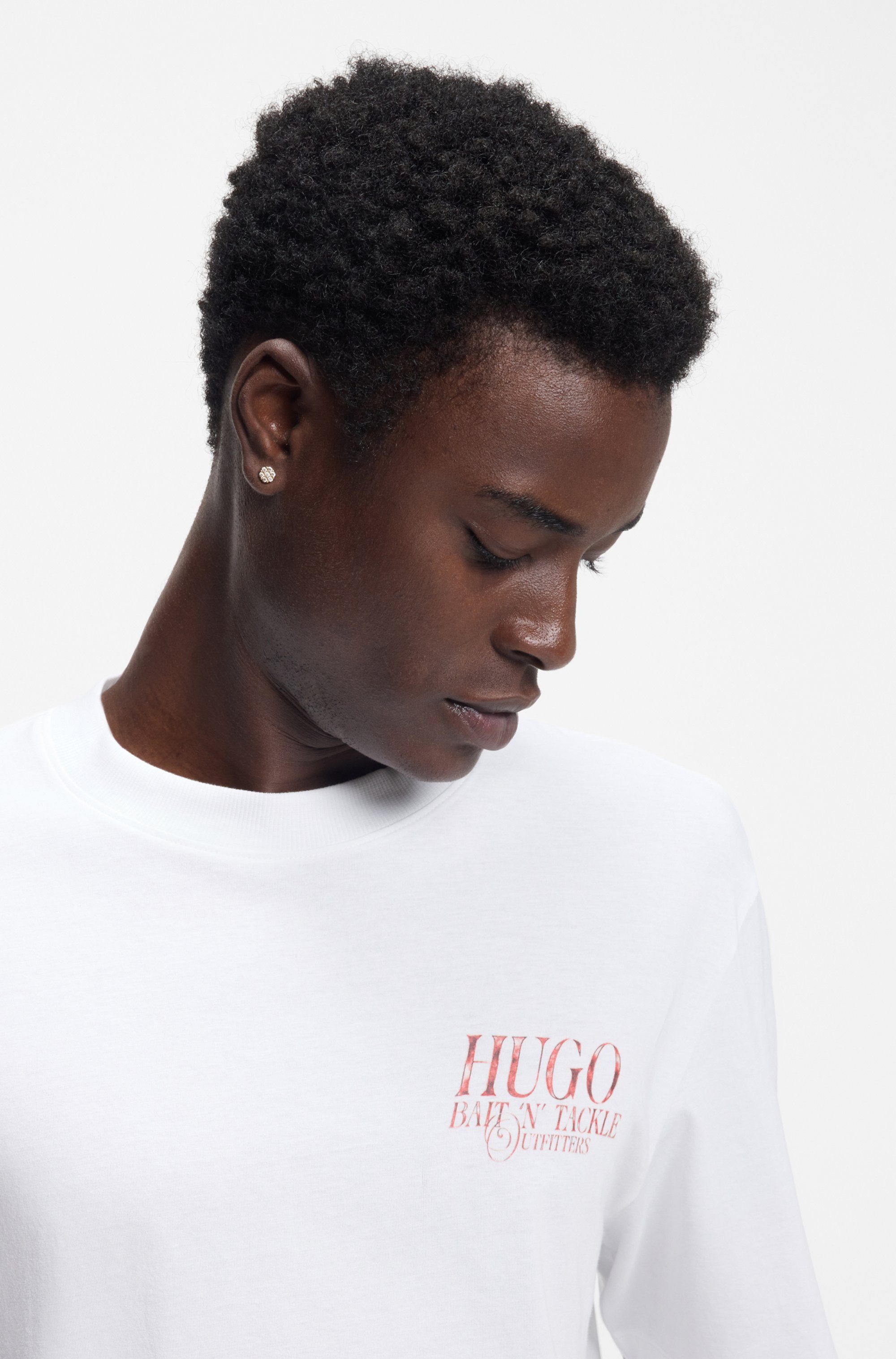 HUGO Blue T-Shirt Regular Fit, Rückdruck, Rundhalsausschnitt günstig online kaufen