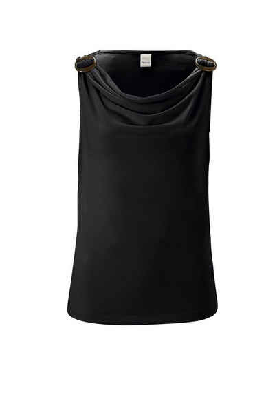 Heine T-Shirt »HEINE Damen Shirttop mit Zierschnallen, schwarz«