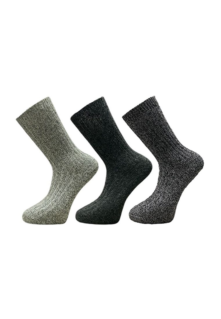 Yuhu Socken Alpaka Socken Herren 3er Pack im Norweger-Stil für kalte Wintertage (3-Paar)