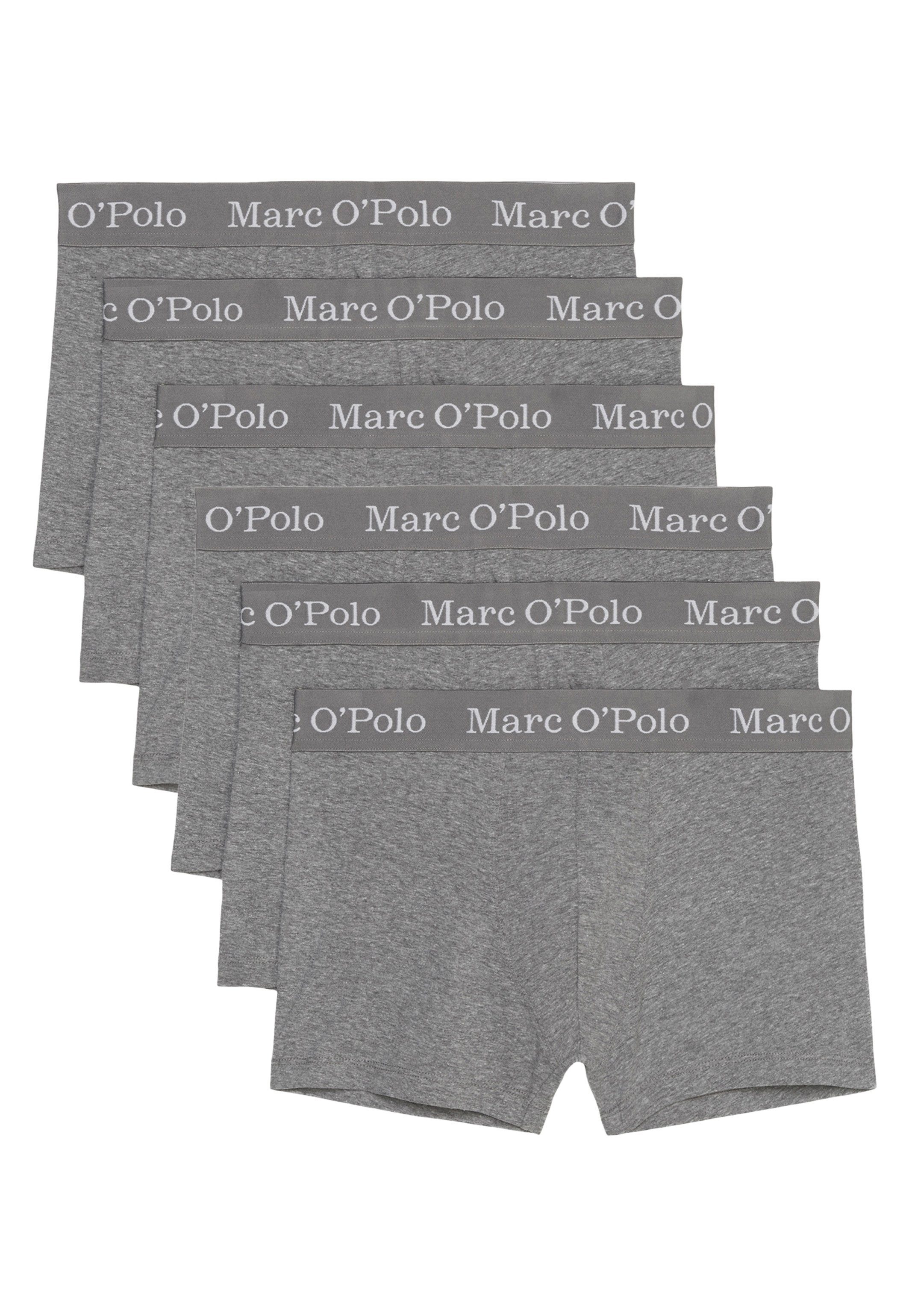 Marc O'Polo Retro Boxer 6er Pack Elements Organic Cotton (Spar-Set, 6-St) Retro Short / Pant - Baumwolle - Ohne Eingriff - Grey Melange