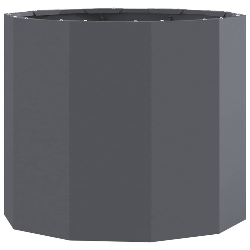 vidaXL Blumentopf Pflanzkübel Anthrazit 60 x 60 x 50 cm Stahl (1 St)