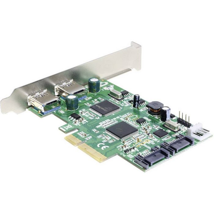 Delock 2 Port USB 3 extern / 2 Port SATA intern PCI Modulkarte AH9083