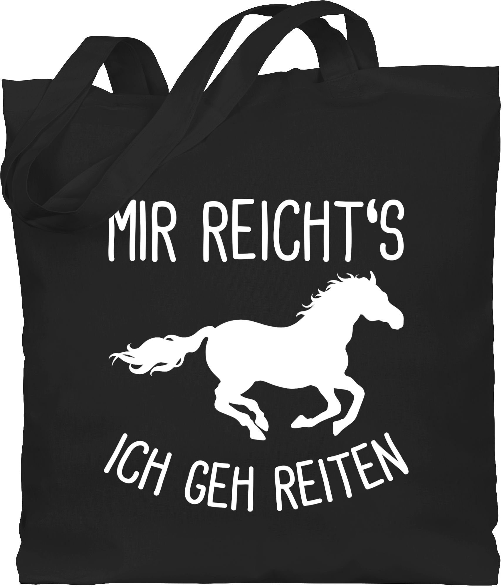 Shirtracer Umhängetasche Mir reichts ich geh Reiten I Geschenk Pferde I Pferdemädchen I Pferdel, Pferd