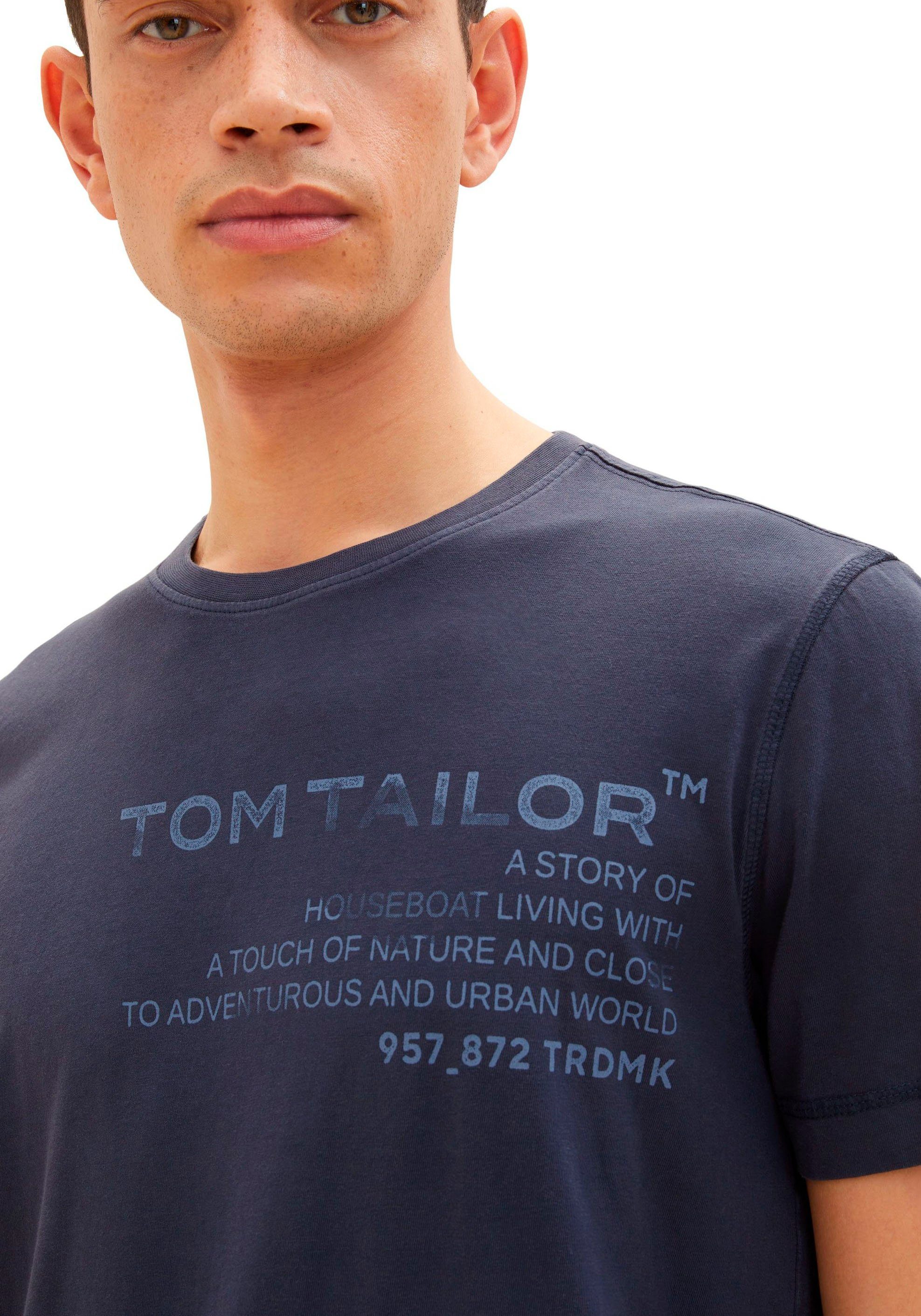 dunkelblau T-Shirt TAILOR TOM