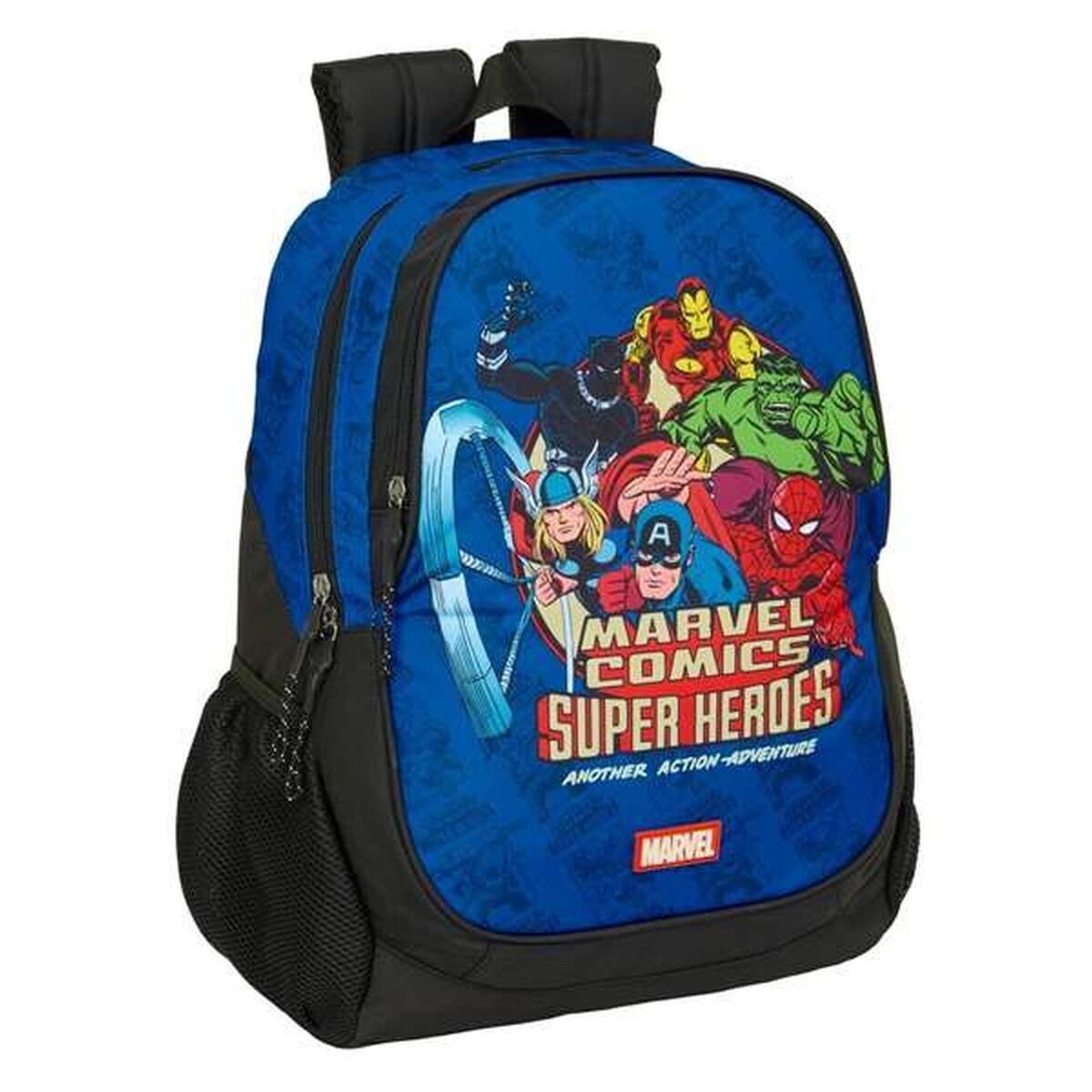 The AVENGERS Rucksack Kinder Rucksack The Avengers Blau Schwarz 32x44x16 cm