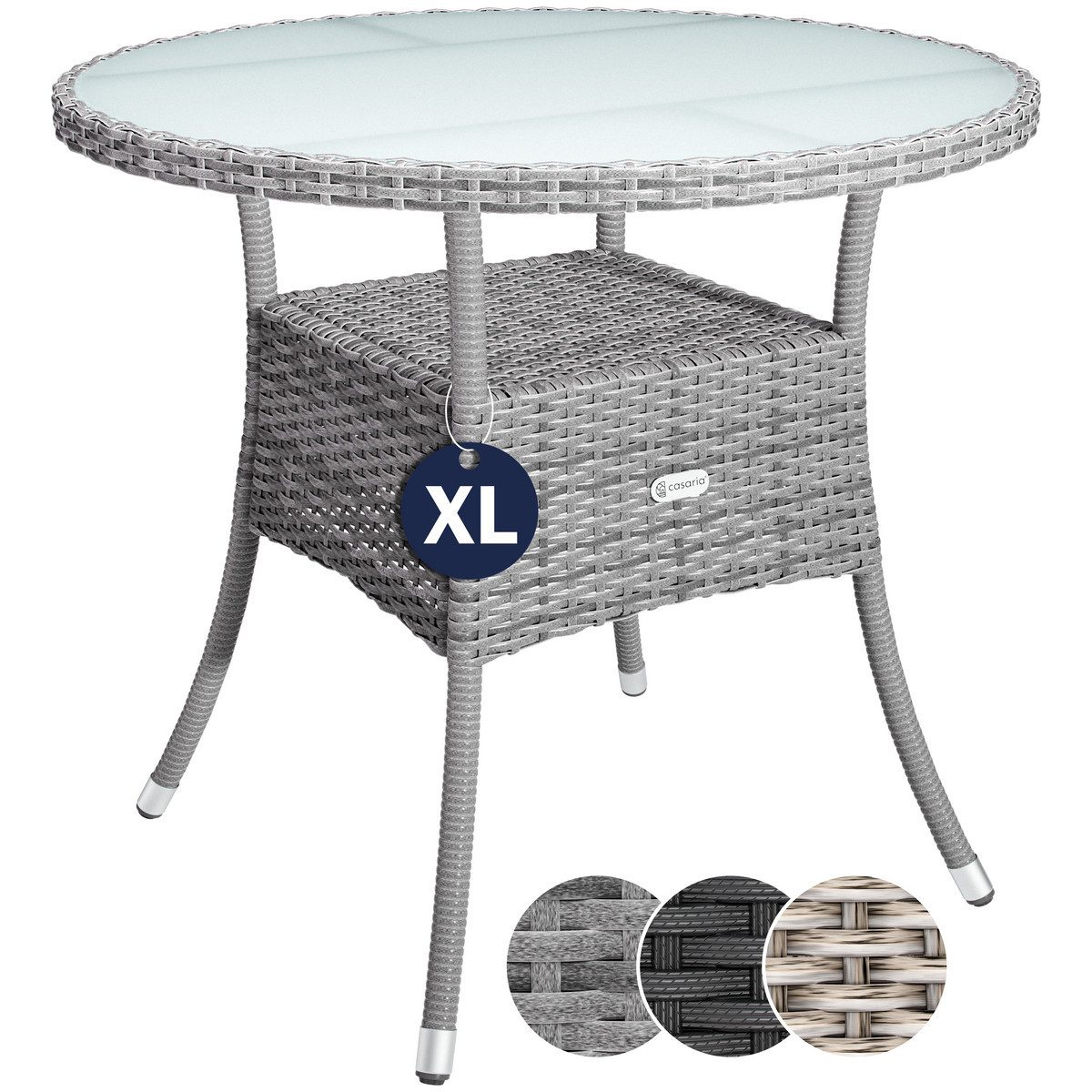 Casaria Gartentisch Ø 80 cm, Ø80cm günstig online kaufen