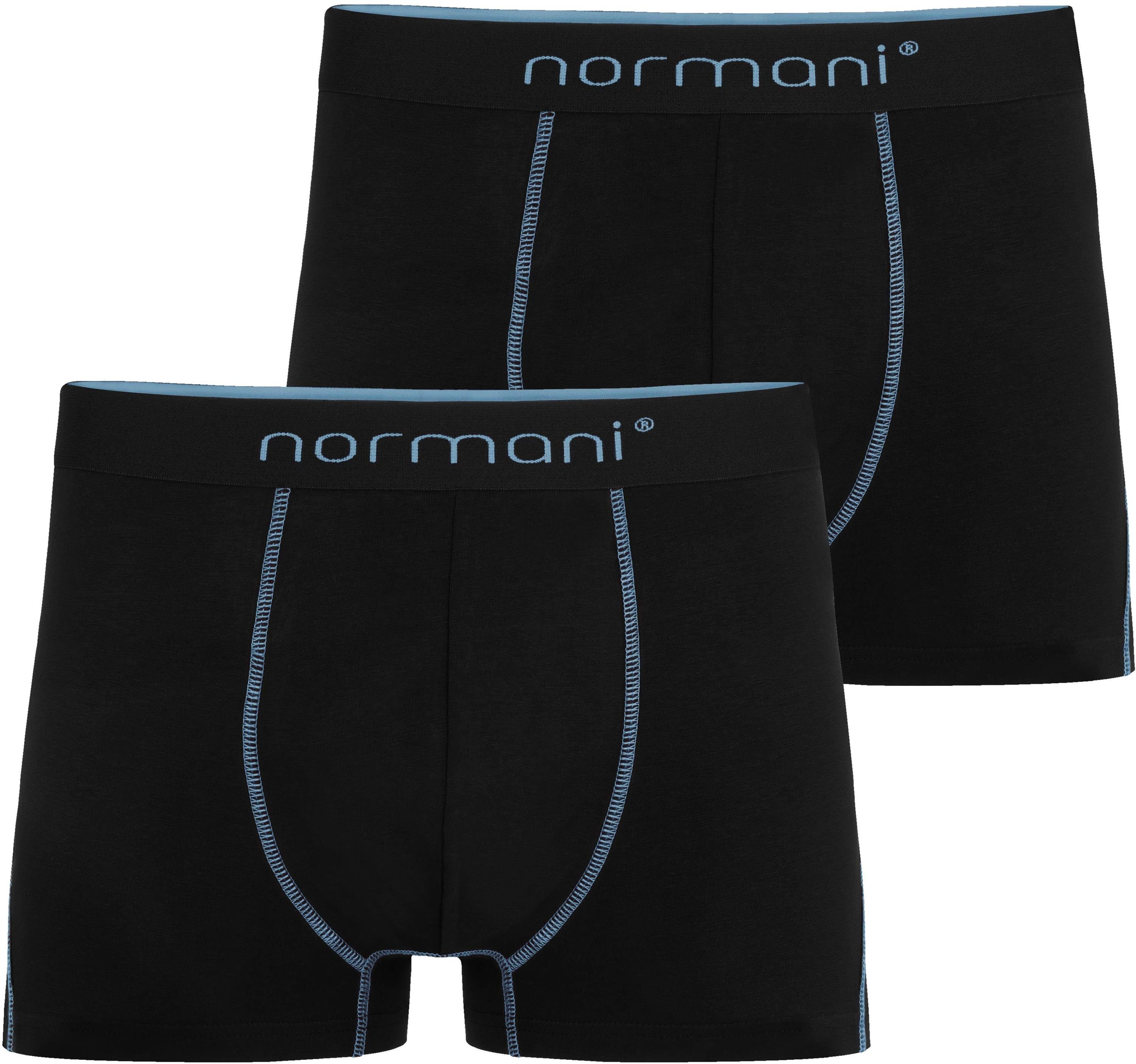 Männer Herren Hellblau Boxershorts Baumwolle für 2 normani Stanley Boxershorts aus atmungsaktiver Unterhose