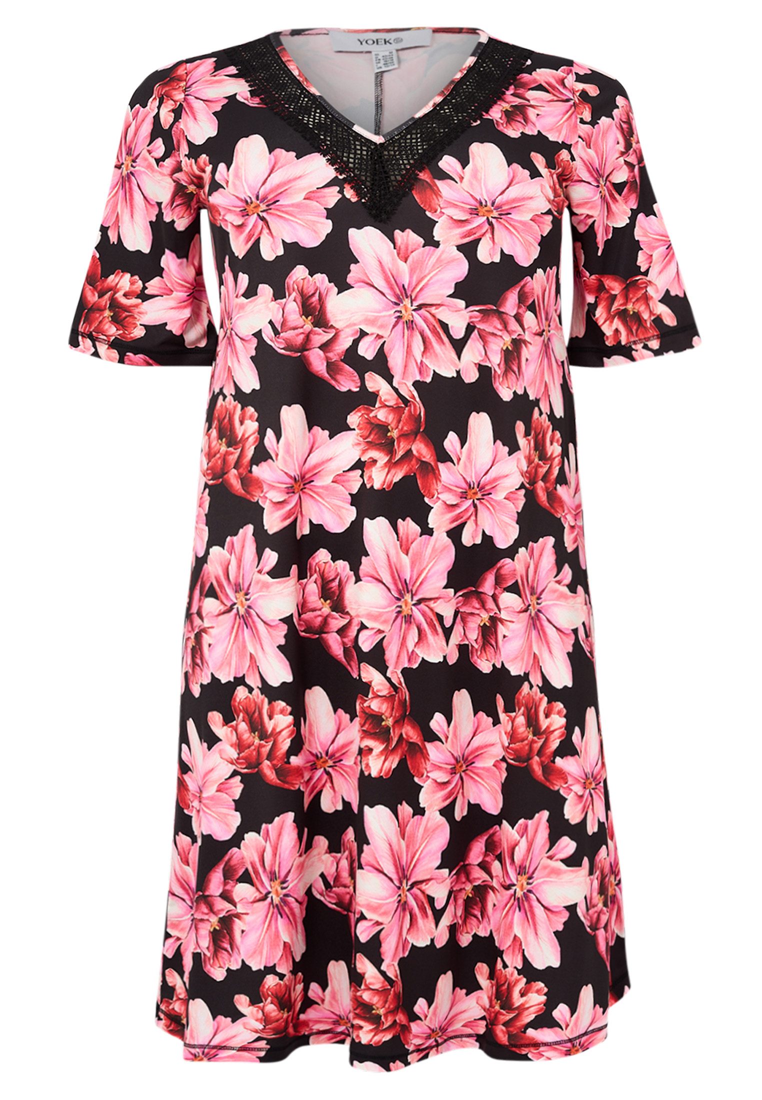 A-Linien-Kleid Damen Kleid mit Druck