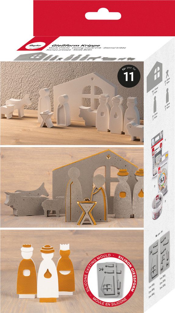 Rayher Modellierwerkzeug Silikon Gießform, 11 Motive