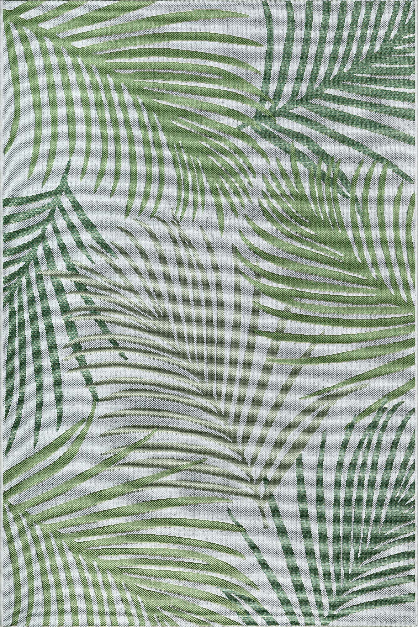 TaraCarpet Teppich TaraCarpet Regina Palme Wohnzimmer,Schlafzimmer,Esszimmer grün, rechteckig, Höhe: 7 mm, Küche Flur Terrasse Garten Balkon 80x150