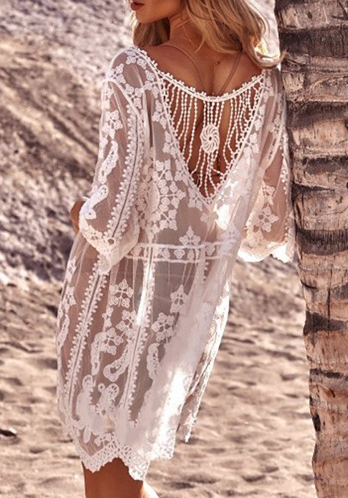 Lovolotti Strandkleid Kleid Damen aus Baumwolle LO-KLDE-L18 Kleider für Strand und Urlaub