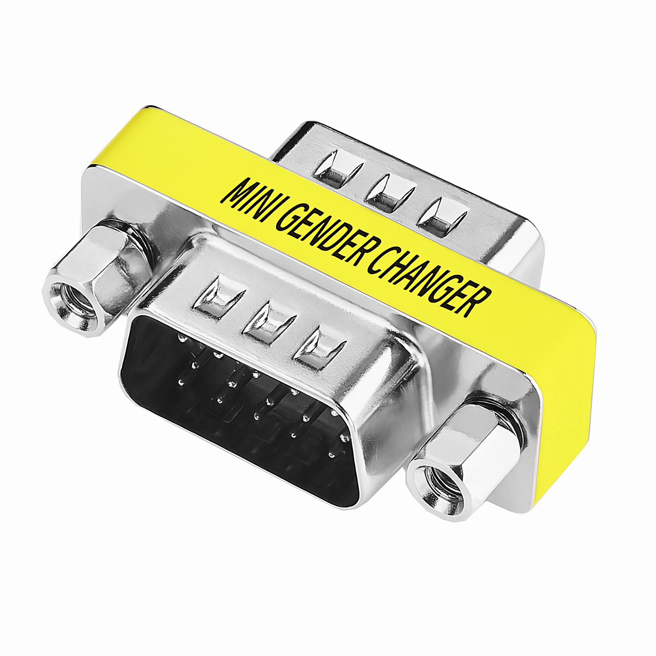 Bolwins N07 S-VGA VGA Verlängerung Adapter für PC Monitor Kabel Kupplung 15pin Computer-Adapter S-VGA / D-SUB 15-Pin Stecker zu S-VGA / D-SUB 15-Pin Stecker, 0 cm, Verbindung und Verlängerung von zwei VGA-Kabeln