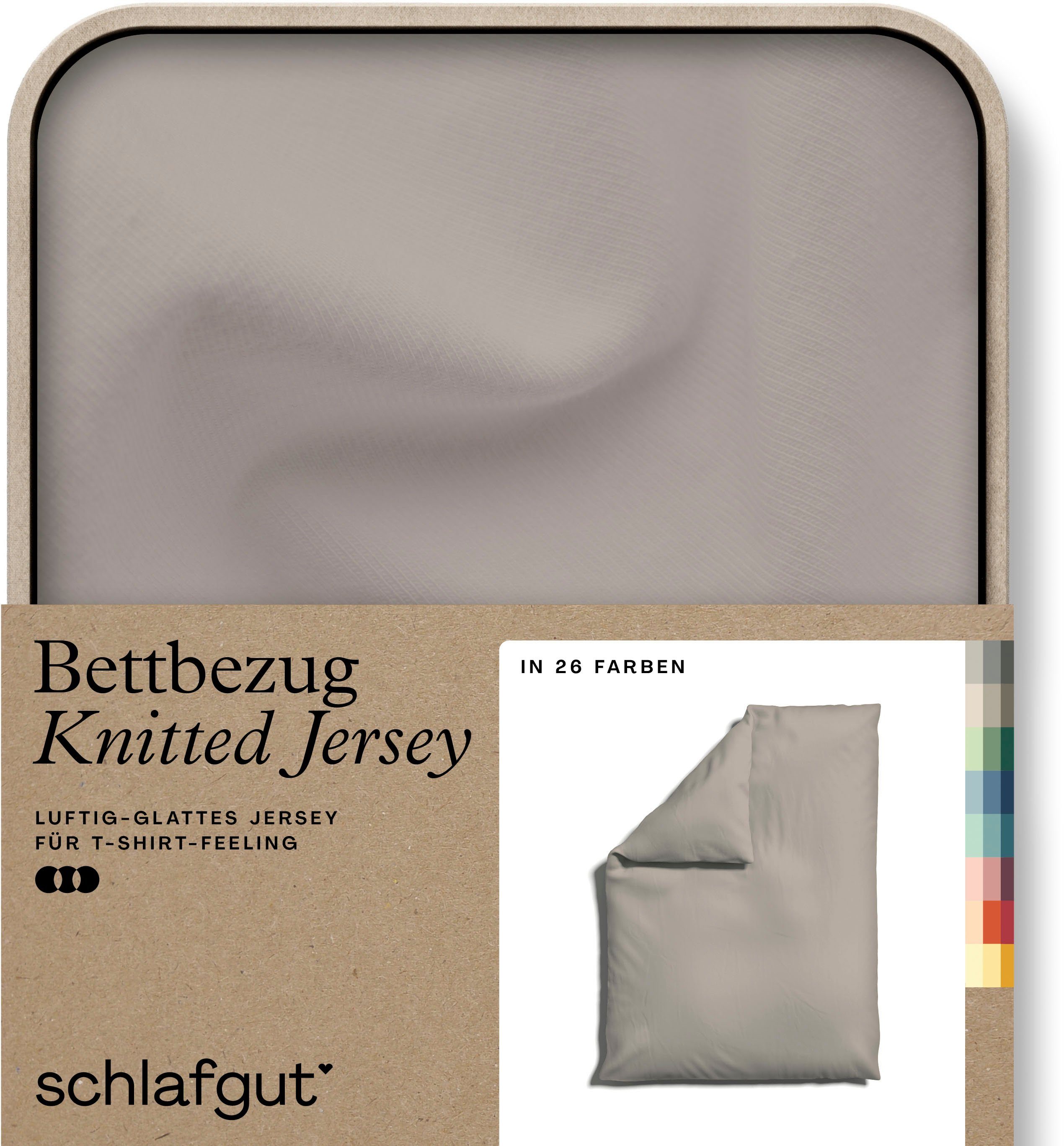 Schlafgut Bettbezug Knitted Jersey uni, aus günstig online kaufen