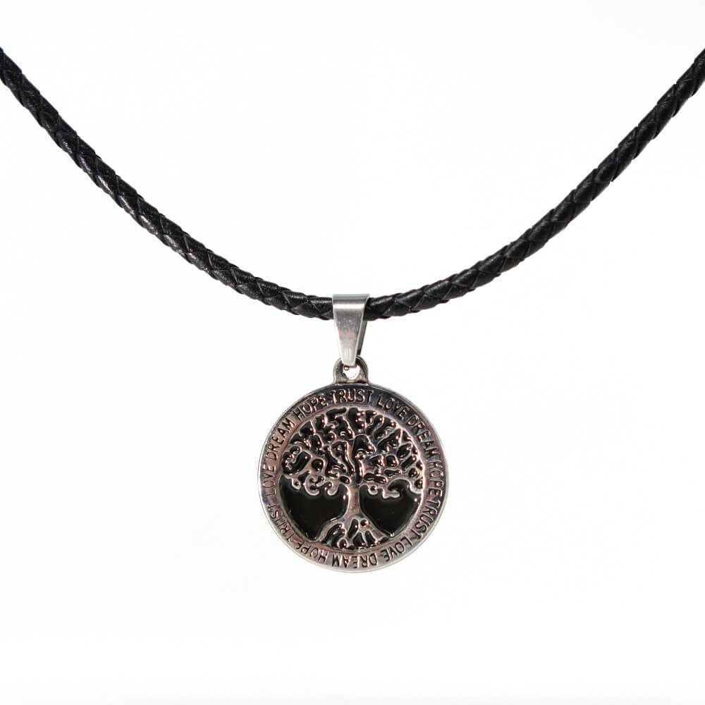 DALMARO Kette mit Anhänger Lederkette Edelstahlkette günstig online kaufen