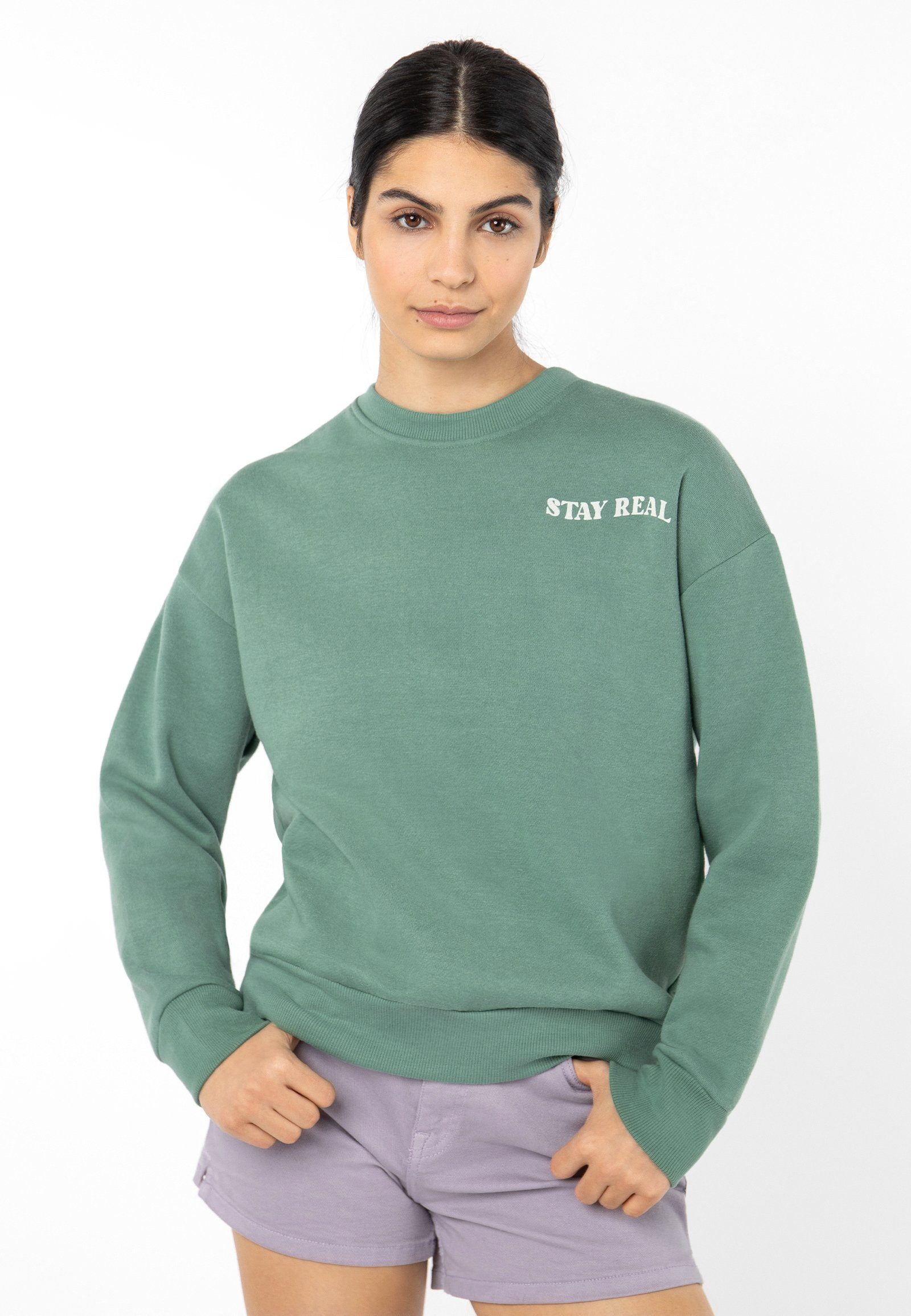 SUBLEVEL Sweatshirt Sweatshirt mit Rückenprint