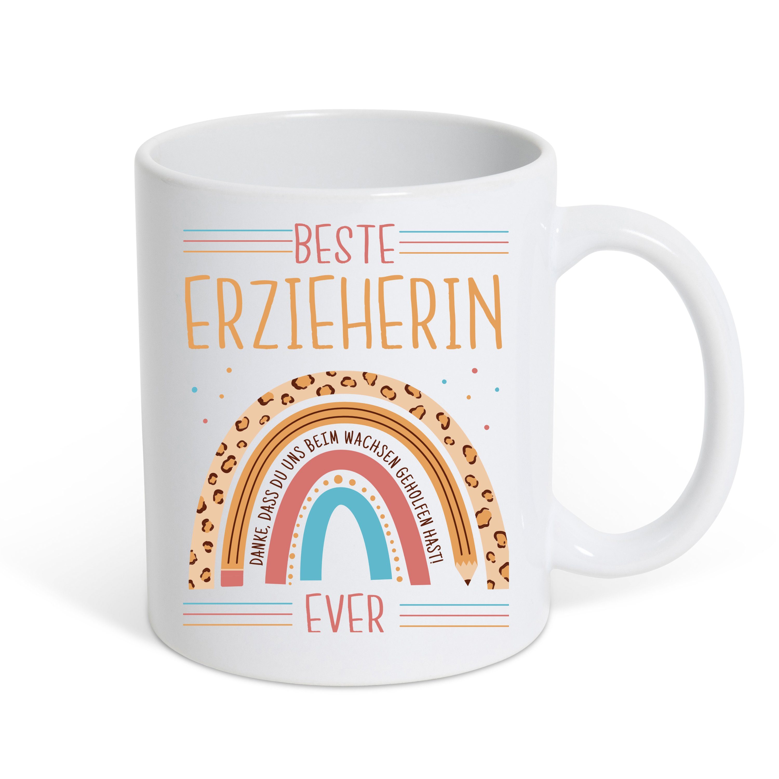 Süßem mit Youth Erzieherin Ever Kaffeetasse Beste Designz Druck Keramik, und Spruch, Tasse trendigem Geschenk Weiss