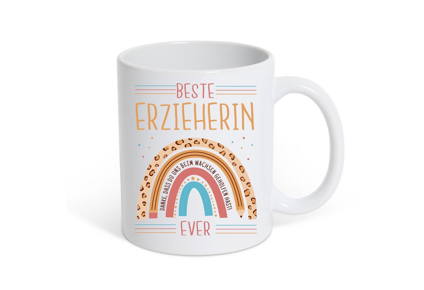 Youth Designz Tasse Beste Erzieherin Ever Kaffeetasse Geschenk und Süßem Spruch, Keramik, mit trendigem Druck