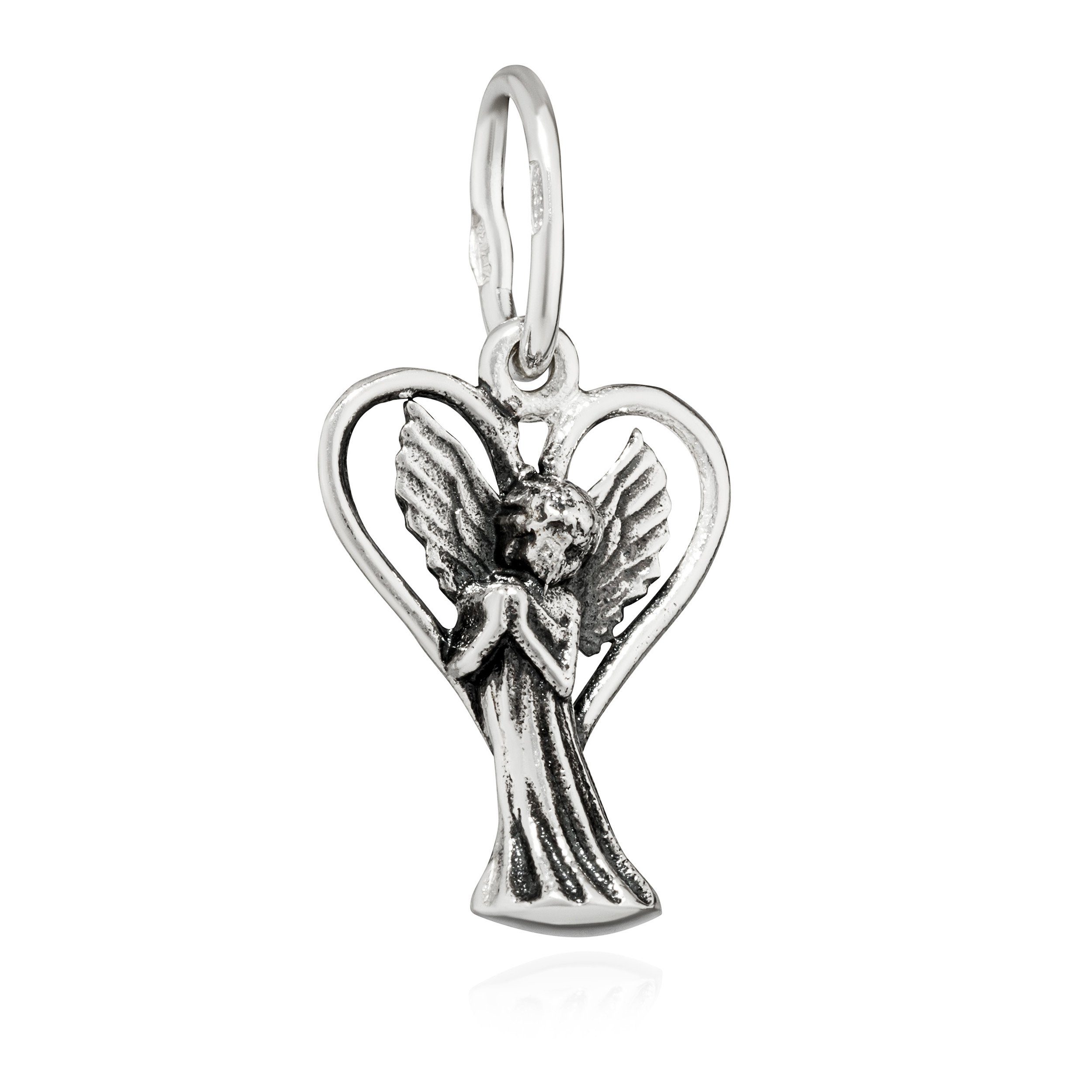 Kreuzanhänger Ikone Anhänger 925 Silber Schutzengel 16mm x 12mm Göttliche Eleganz im