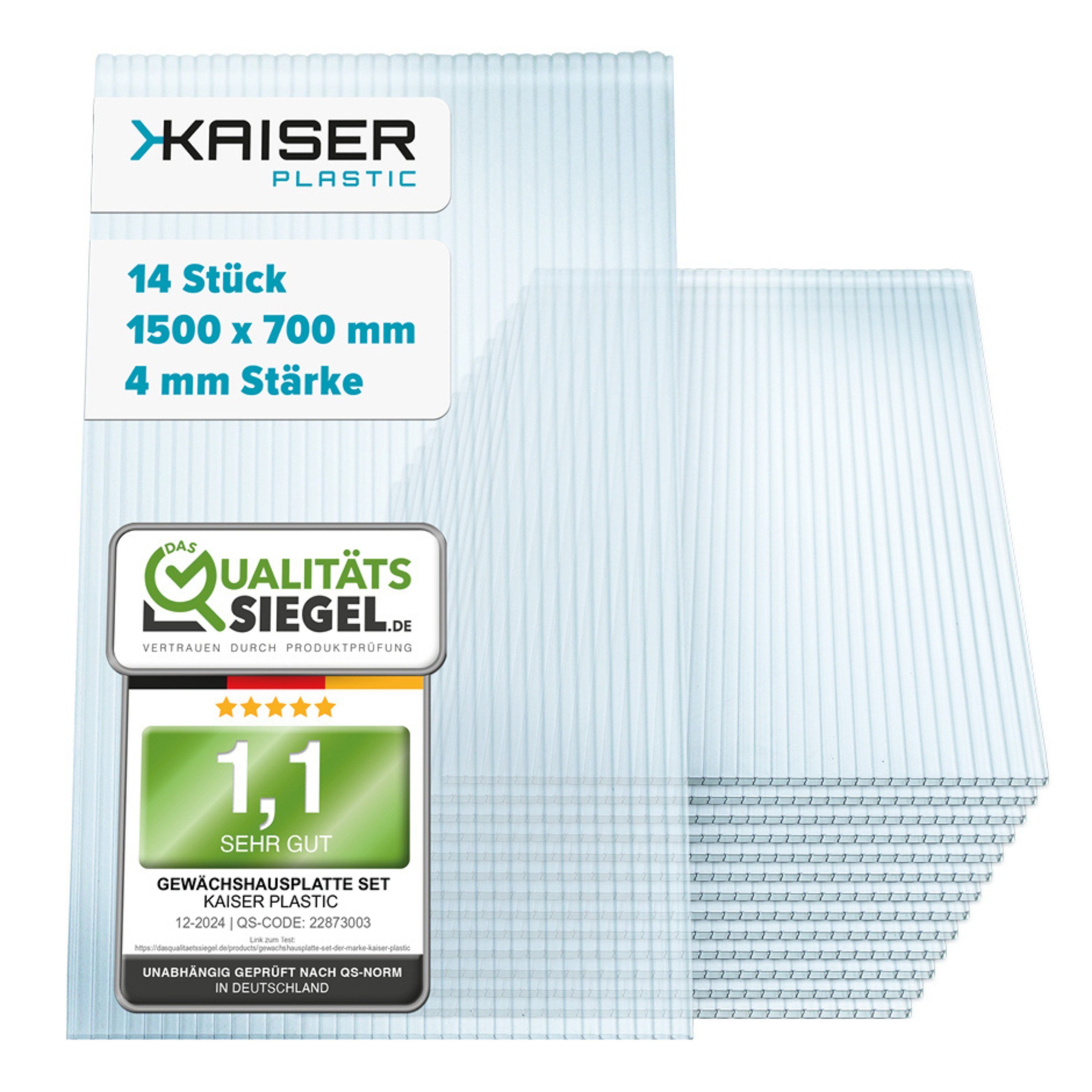 Kaiser plastic Gewächshaus Gewächshausplatten Sets, 4 günstig online kaufen