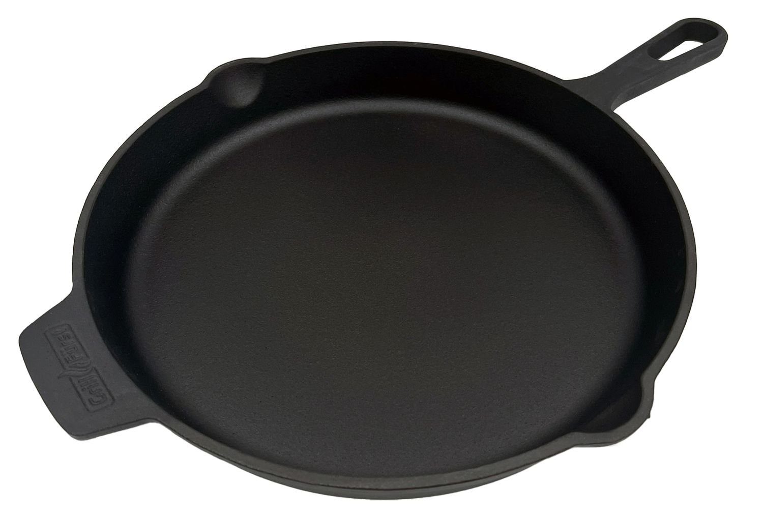 Grillpfanne Grillfürst Gusseisenpfanne mit Stielgriff Ø 35 cm