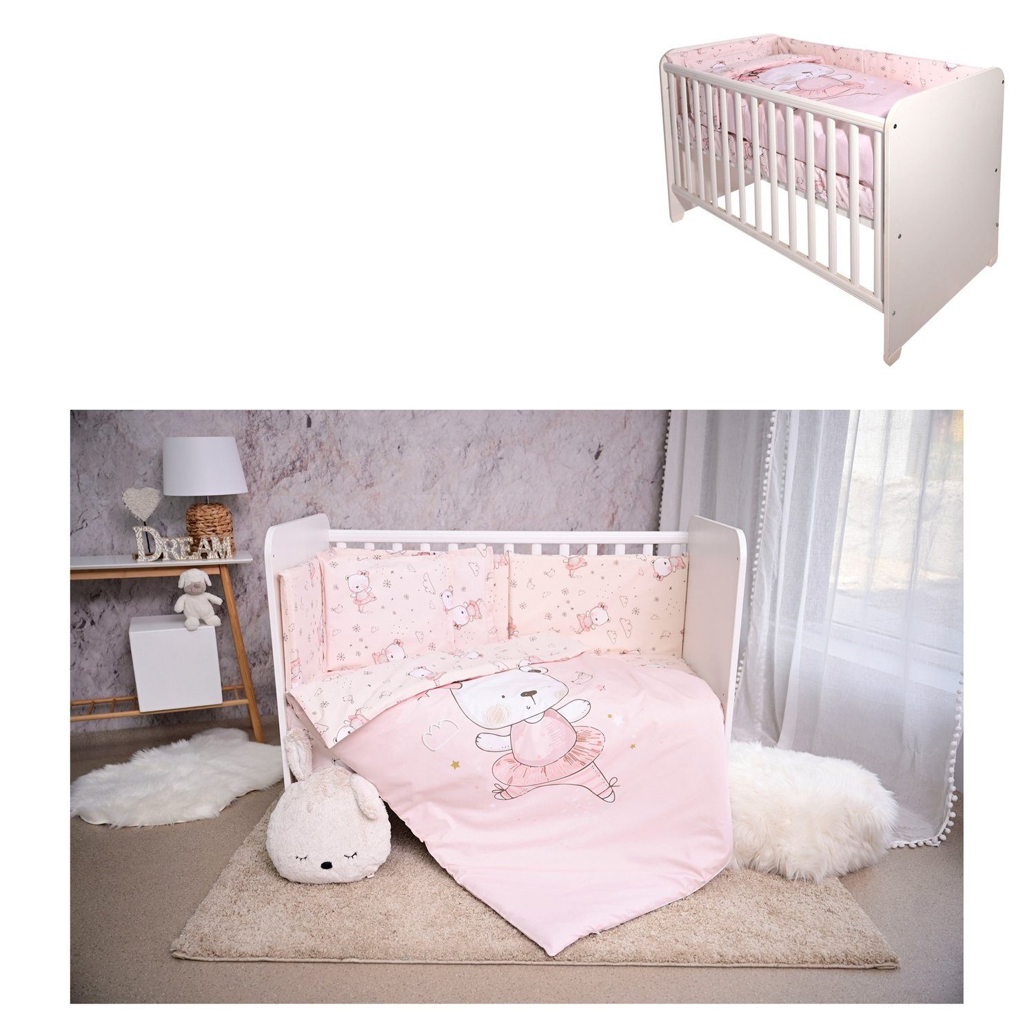 Lorelli Babybettwäsche Babybettwäsche Set Smile 6-tlg, Baumwolle, 6 teilig, günstig online kaufen