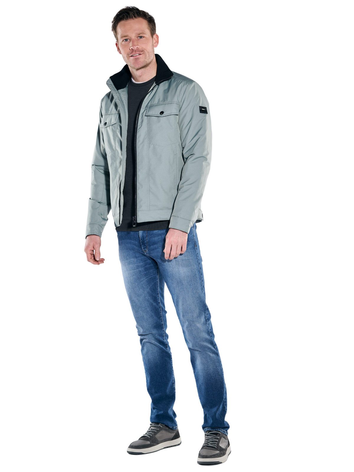Engbers Kurzjacke Herren Funktionsjacke im Jeansjacken-Style, Gruen