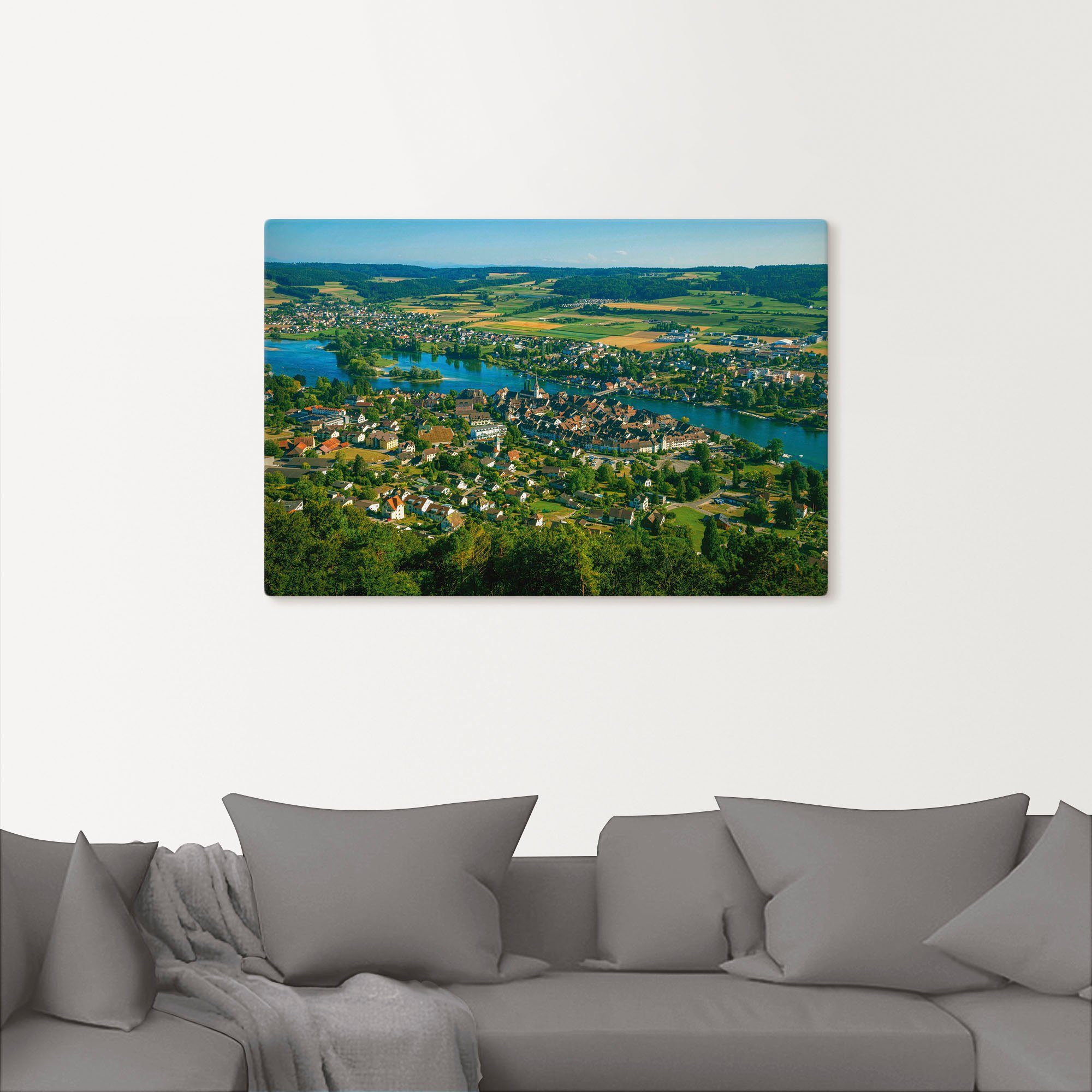 Artland Wandbild »Blick über Stein am Rhein«, Schweiz (1 Stück), in vielen Größen & Produktarten - Alubild / Outdoorbild für den Außenbereich, Leinwandbild, Poster, Wandaufkleber / Wandtattoo auch für Badezimmer geeignet-kaufen