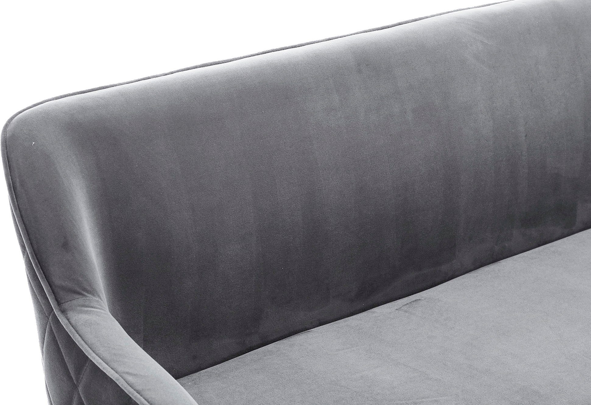und Schwarz mit Sitzbank, Armlehnen Grau, Rückensteppung | Grau SalesFever