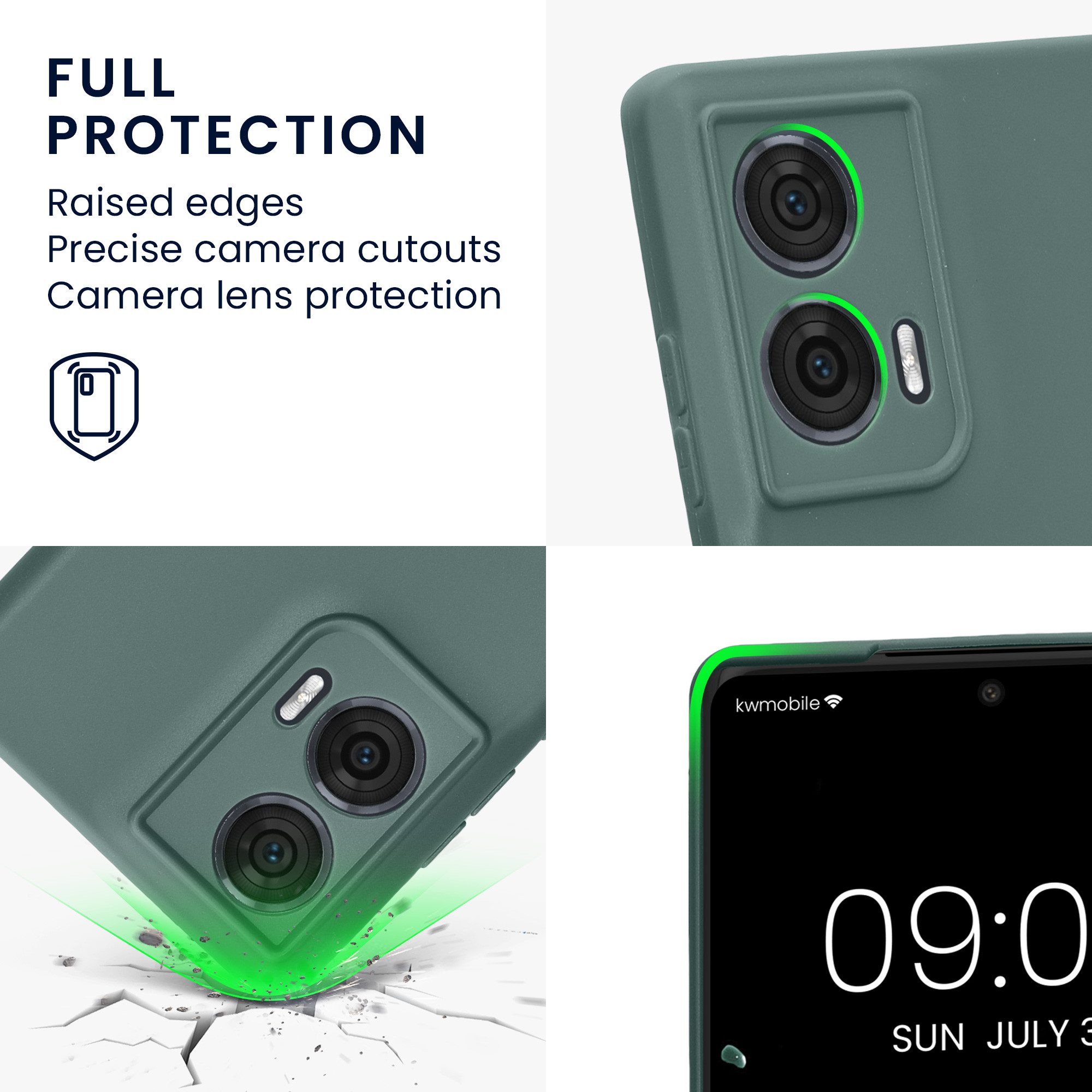 kwmobile Handyhülle Handyhülle für Motorola Edge 50 Fusion Hülle, Weiches Handy Silikon Case - Schutzhülle Cover
