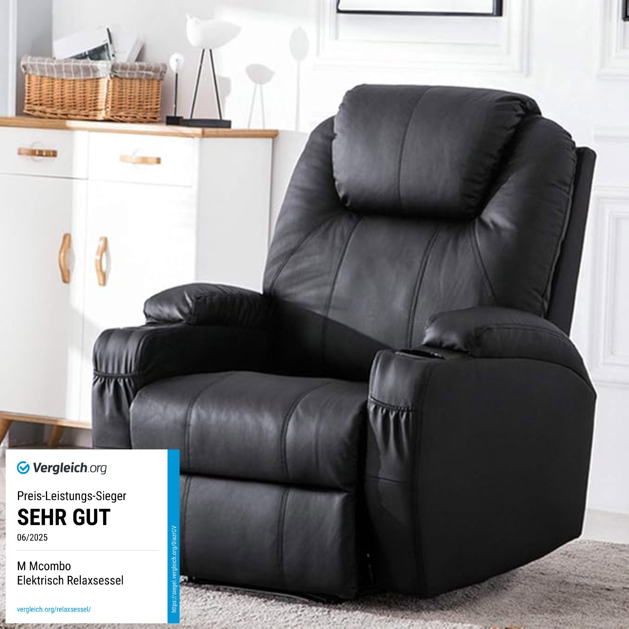 MCombo Relaxsessel MCombo Elektrisch Relaxsessel Massagesessel Fernsehsessel 7061 (M MCombo Elektrisch Relaxsessel Massagesessel), mit Relaxfunktion
