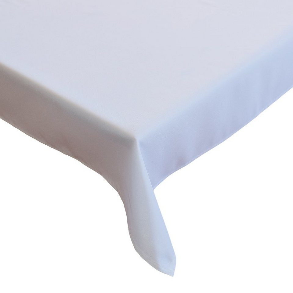 matches21 HOME & HOBBY Tischdecke Untertischdecken einfarbig Fleckenschutz  Weiß 110x160 cm (1-tlg)