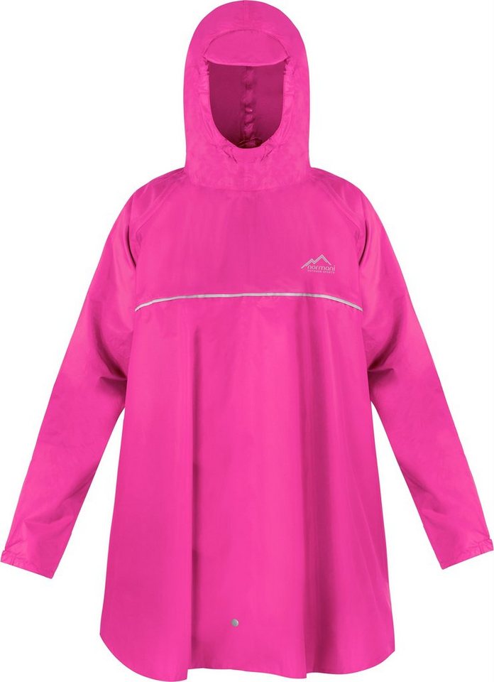 normani Regenponcho Kinder Regenponcho Mawsynram Wasserdichter Regencape mit Ärmeln - 3M™ Scotchlite™ Reflektor