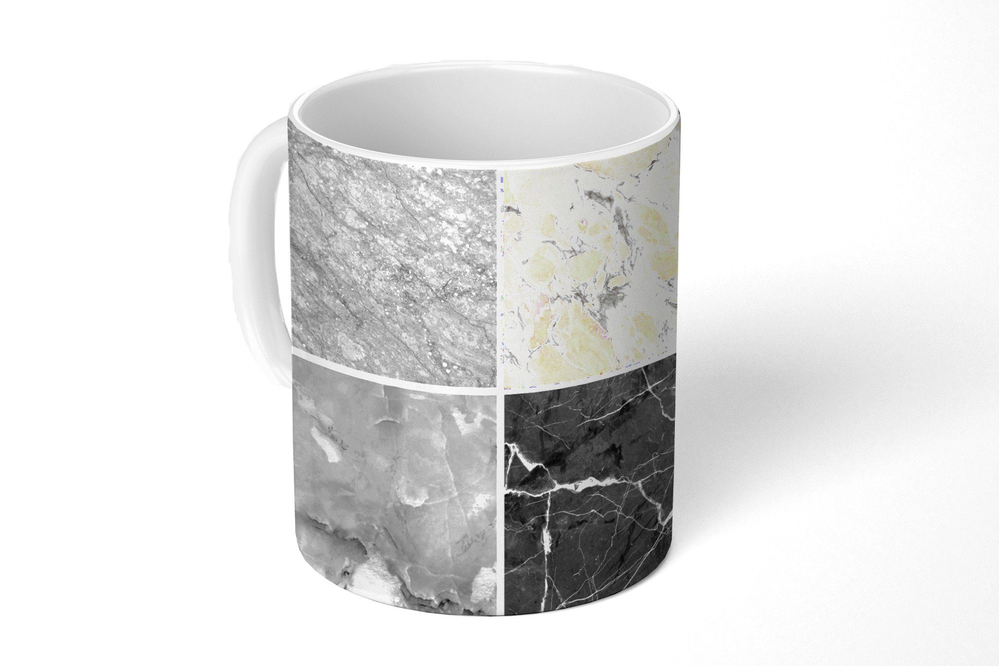 MuchoWow Tasse Marmor - Collage - Luxus, Keramik, Kaffeetassen, Teetasse, Becher, Teetasse, Geschenk