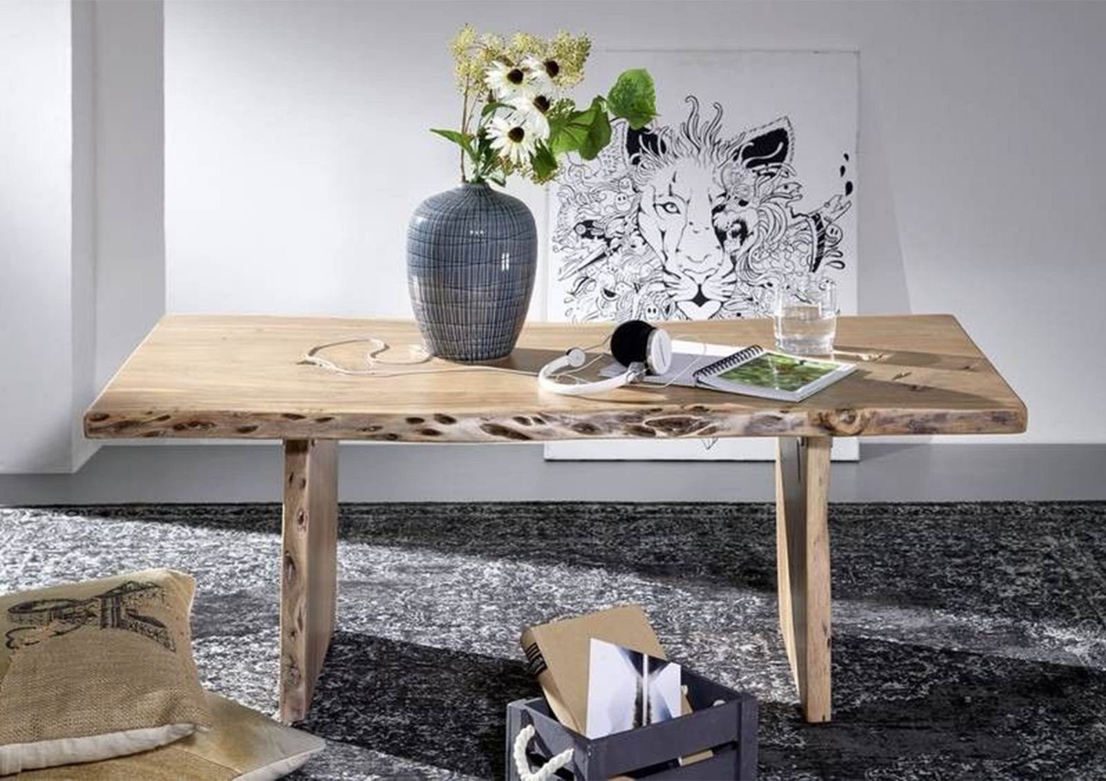 Massivmoebel24 Couchtisch PURE ACACIA (Couchtisch Akazie günstig online kaufen