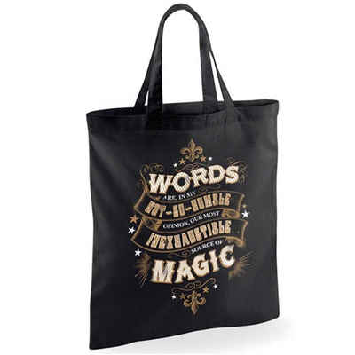 Harry Potter Beuteltasche Harry Potter Tragetasche Stoffbeutel WORDS MAGIC schwarz