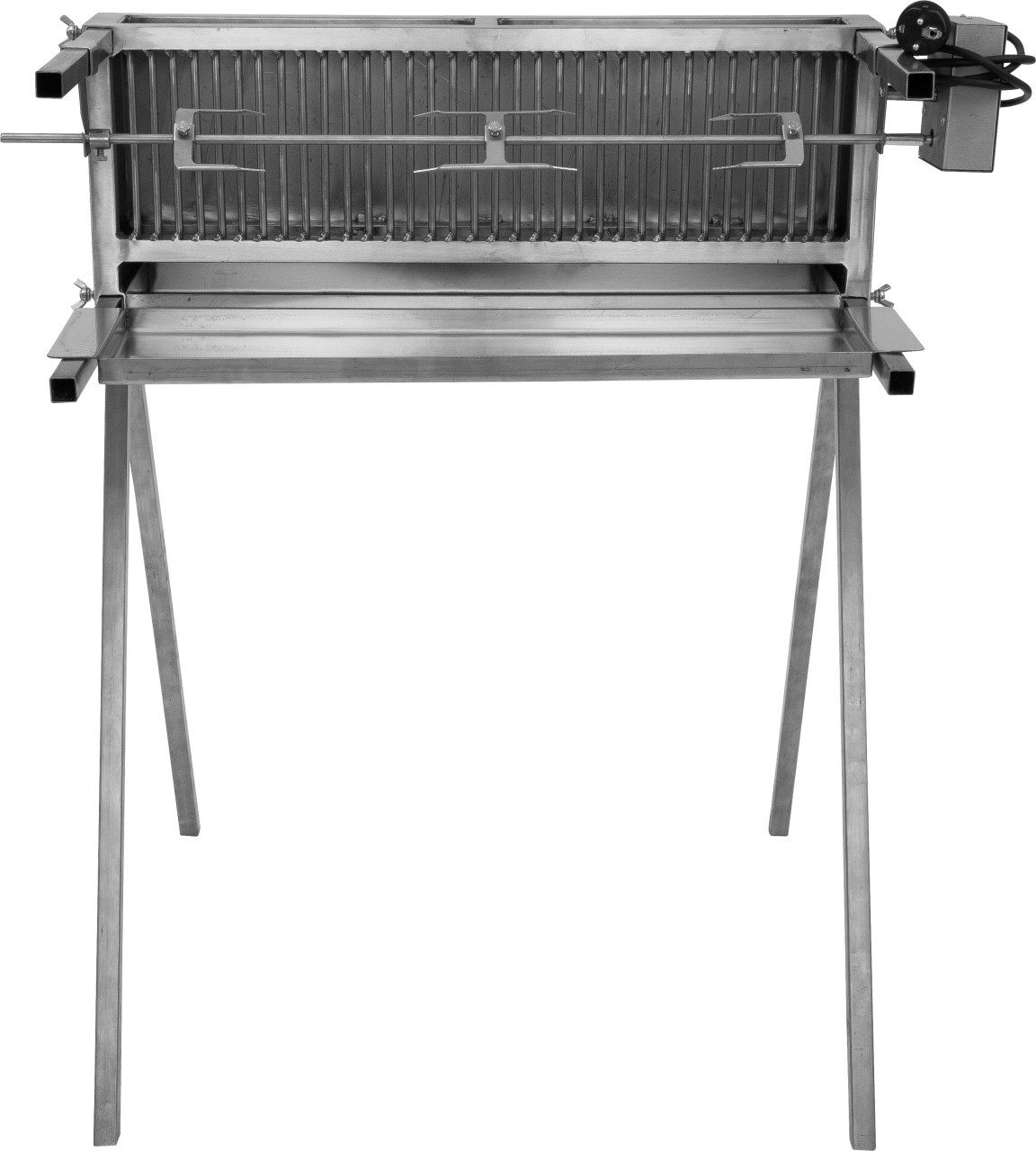 Schneider Grill Holzkohlegrill Schneider Vertikalgrill 66 (ohne Motor), Heckbrenner mit Drehspieß standfest