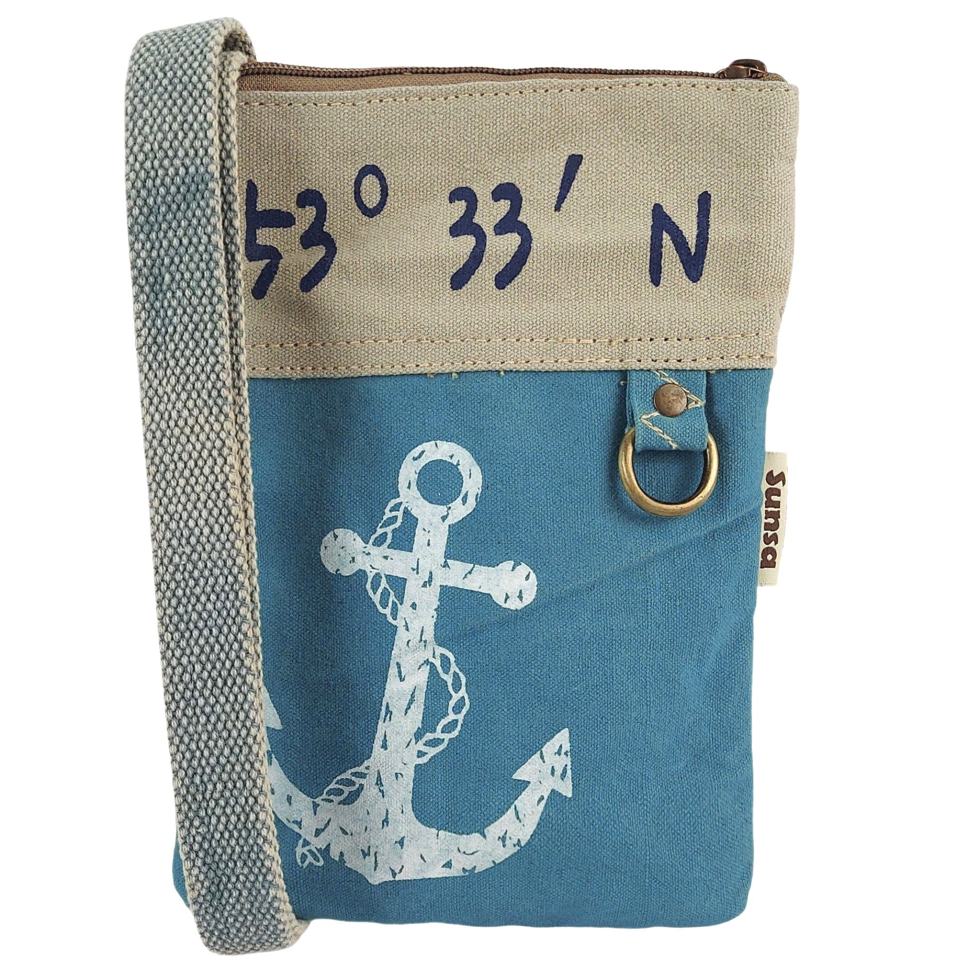 Sunsa Umhängetasche Maritim Umhängetasche. Vegan Crossbody Bag Canvas Damen Schultertasche