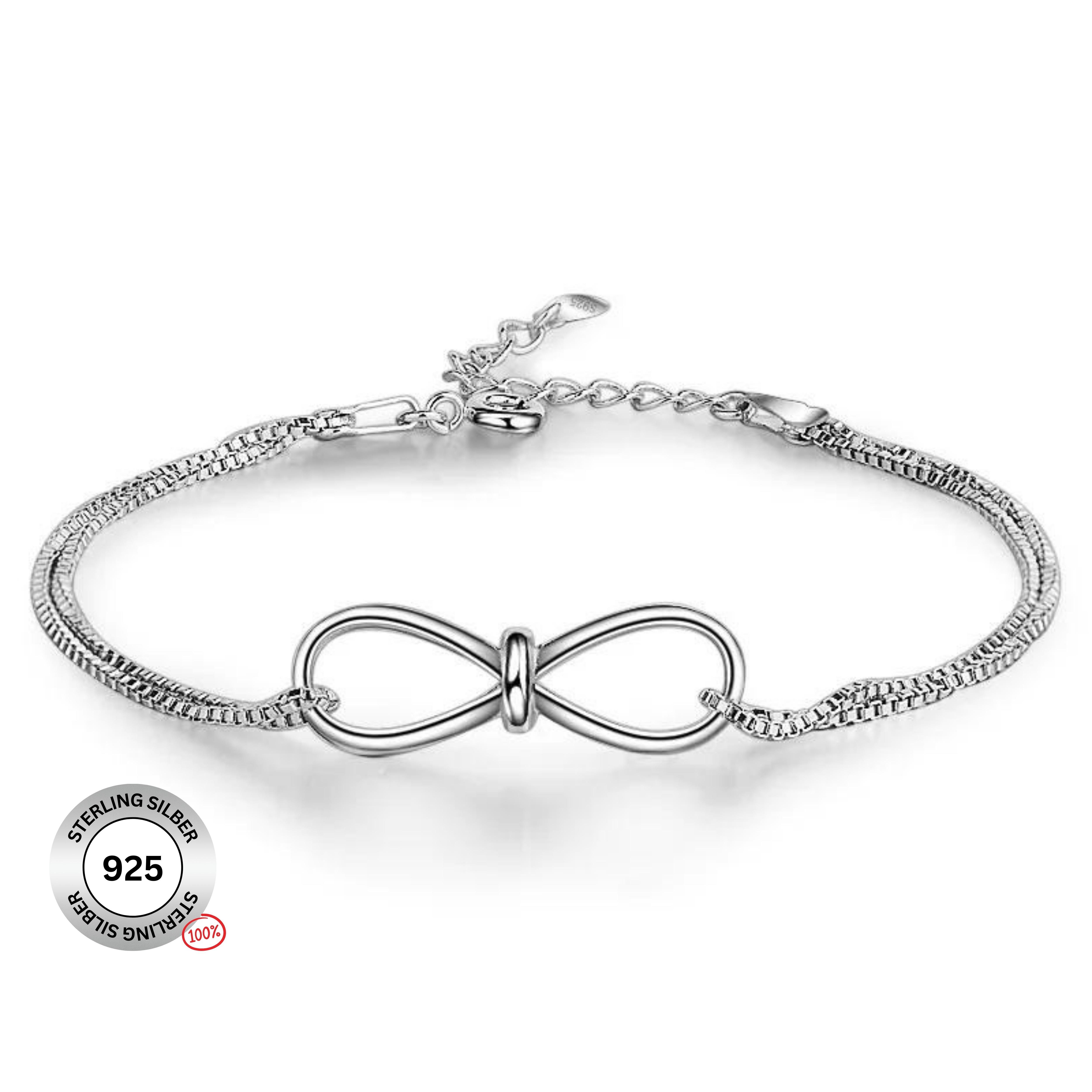 Felino Silberarmband Armband Infinity Damen Frauen Diamanten Unendlich Liebe Ewigkeit (1-tlg), 925 Sterling Silber