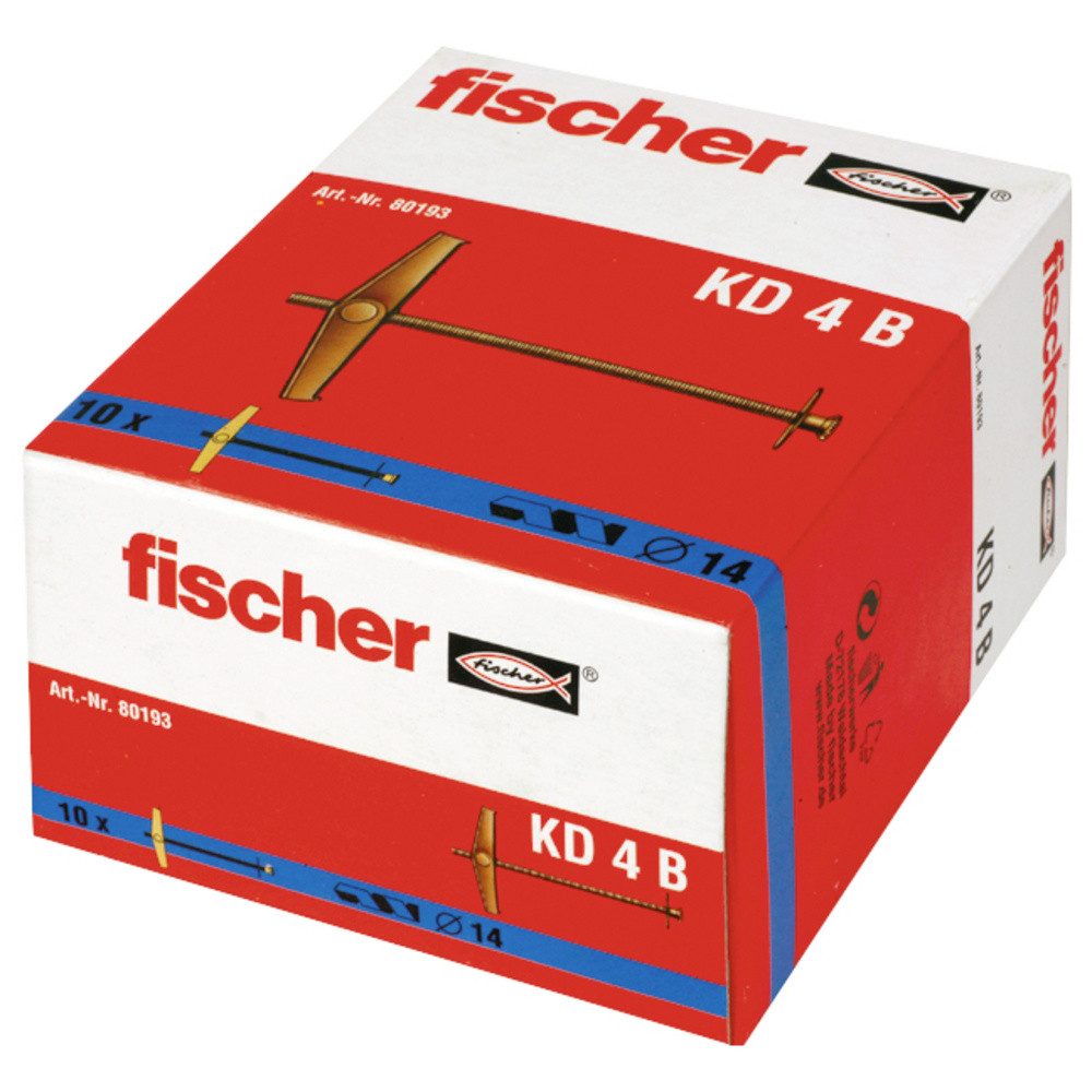 Fischer Dübel-Set Fischer 080193 KD 4 B Federklappdübel 105 mm 14 mm 10 St.